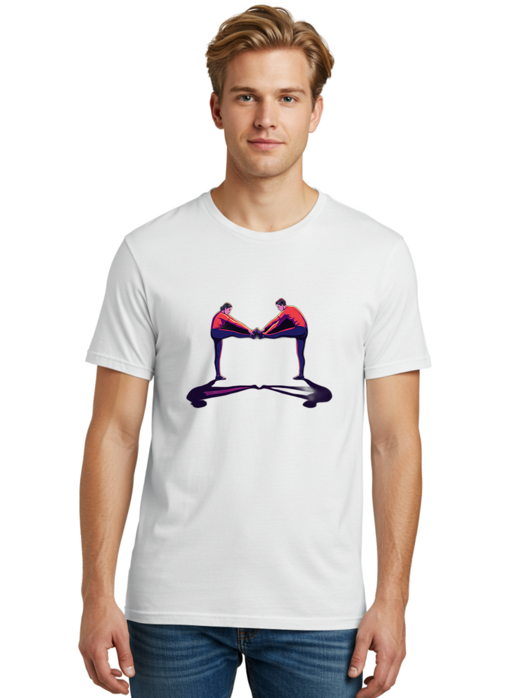 Couple-Doing-Handstand Men'S Graphic Tee, 100% Cotton, Comfortable Casual Summer Wear, Machine Washable, Vintage Camera, Old Camera, Antique Camera, Black Camera, Classic Photography, Photography Equipment, Nostalgic Device, Film Camera, Bao265