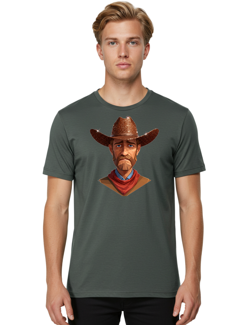 Cowboy-1 Men'S Graphic Tee, 100% Cotton, Comfortable Casual Summer Wear, Machine Washable, Vintage Camera, Old Camera, Antique Camera, Black Camera, Classic Photography, Photography Equipment, Nostalgic Device, Film Camera, Camera Art Bao266