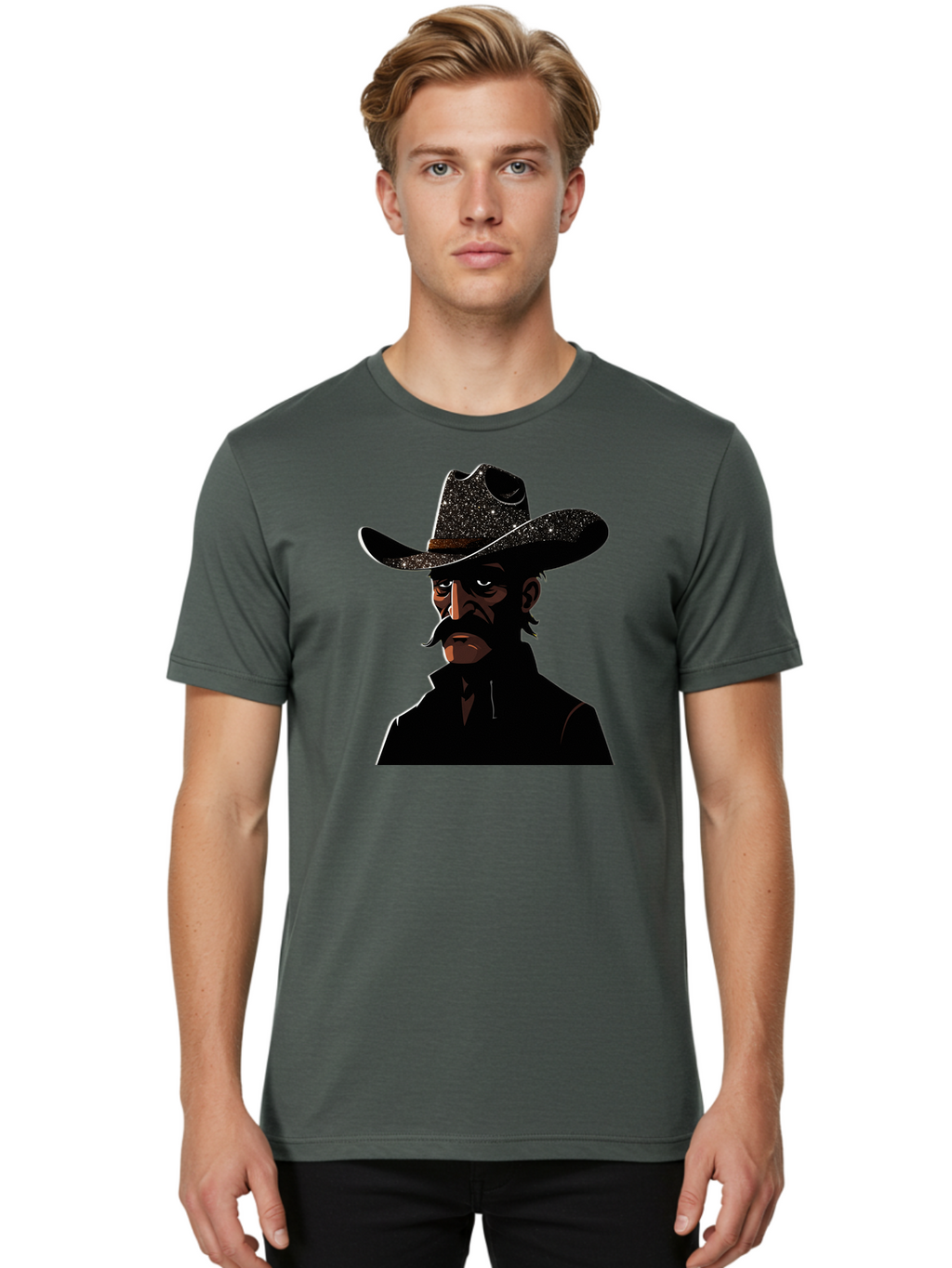 Cowboy-2 Men'S Graphic Tee, 100% Cotton, Comfortable Casual Summer Wear, Machine Washable, Vintage Camera, Old Camera, Antique Camera, Black Camera, Classic Photography, Photography Equipment, Nostalgic Device, Film Camera, Camera Art Bao267