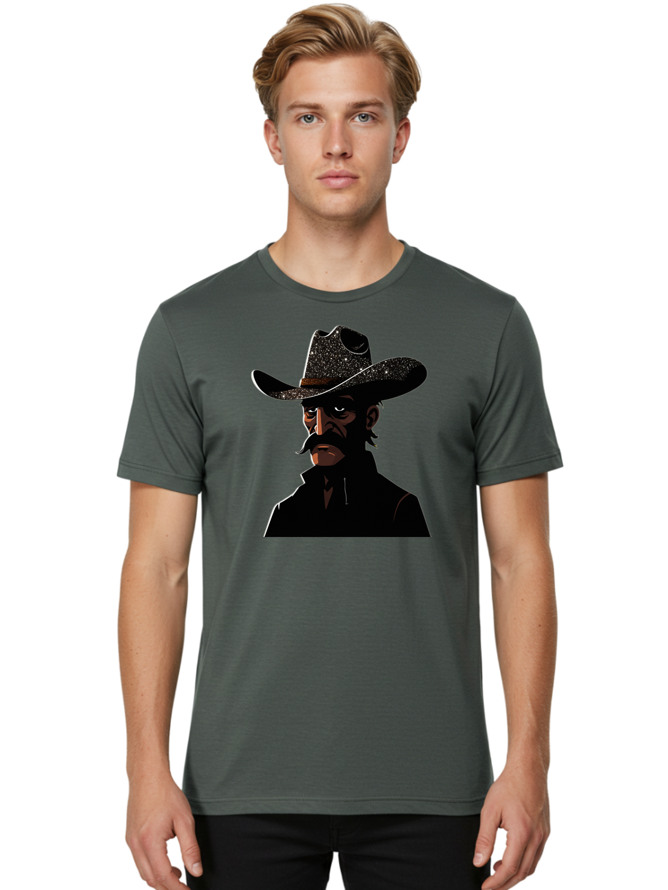 Cowboy-2 Men'S Graphic Tee, 100% Cotton, Comfortable Casual Summer Wear, Machine Washable, Vintage Camera, Old Camera, Antique Camera, Black Camera, Classic Photography, Photography Equipment, Nostalgic Device, Film Camera, Camera Art Bao267