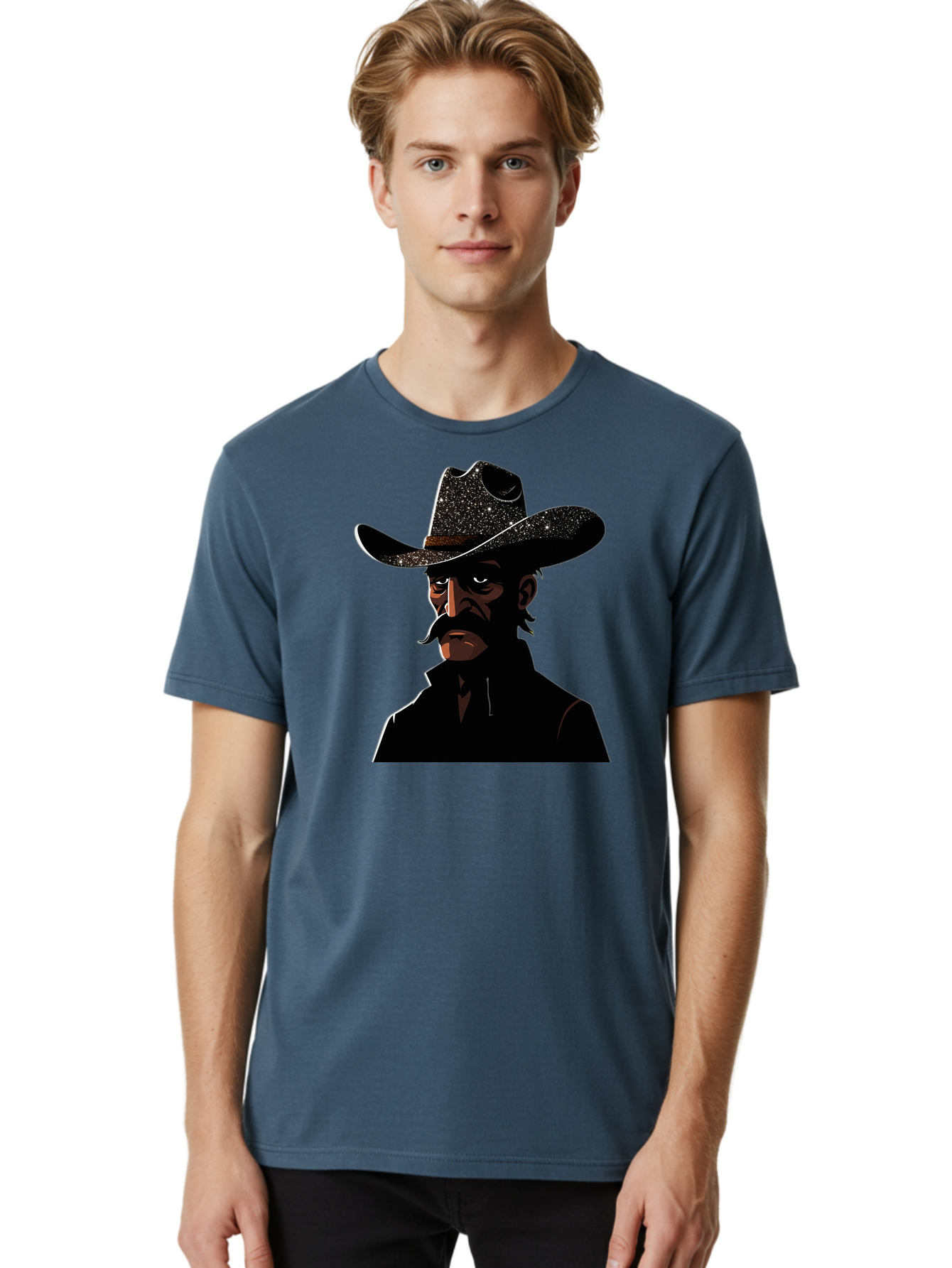 Cowboy-2 Men'S Graphic Tee, 100% Cotton, Comfortable Casual Summer Wear, Machine Washable, Vintage Camera, Old Camera, Antique Camera, Black Camera, Classic Photography, Photography Equipment, Nostalgic Device, Film Camera, Camera Art Bao267