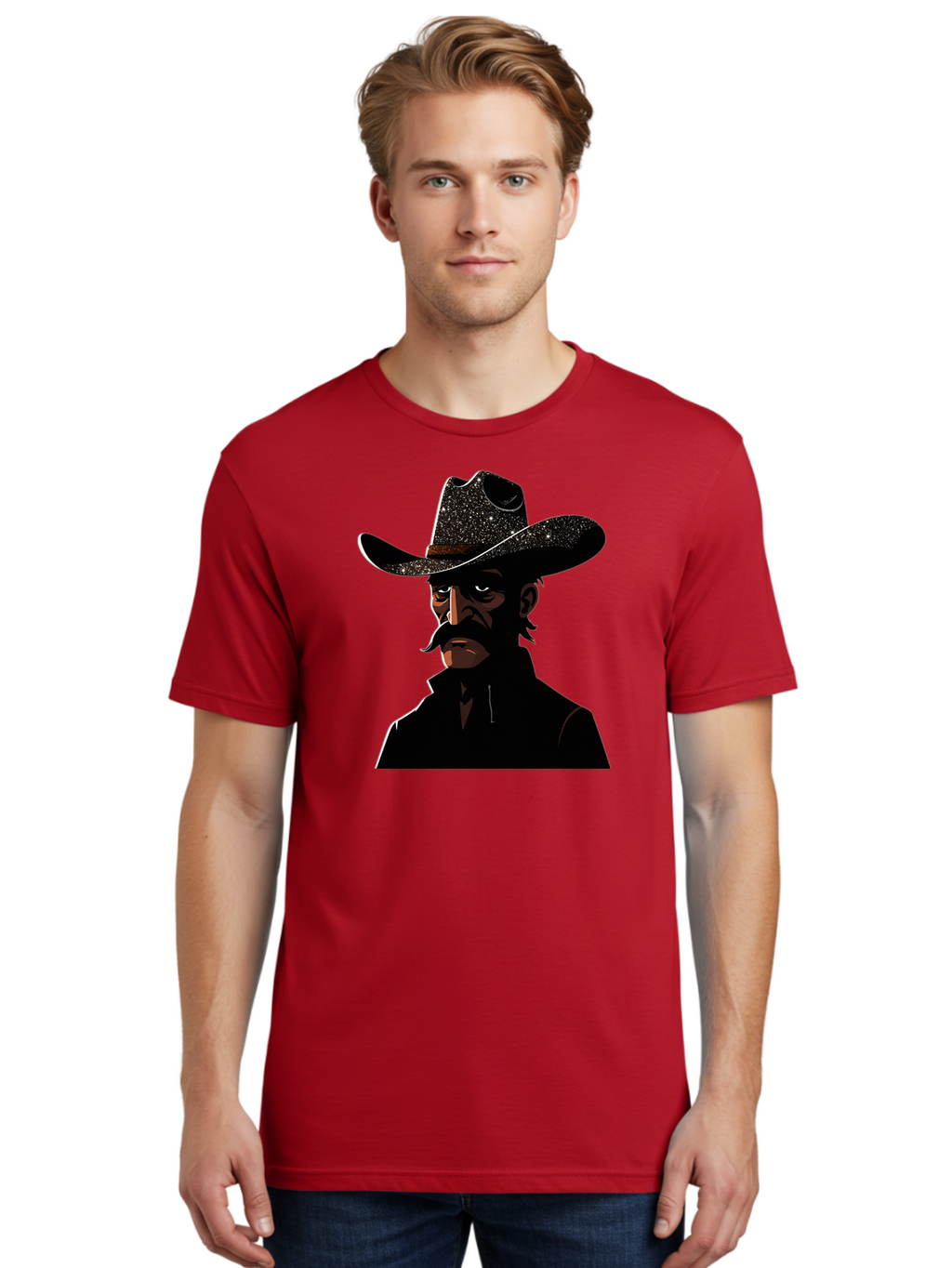 Cowboy-2 Men'S Graphic Tee, 100% Cotton, Comfortable Casual Summer Wear, Machine Washable, Vintage Camera, Old Camera, Antique Camera, Black Camera, Classic Photography, Photography Equipment, Nostalgic Device, Film Camera, Camera Art Bao267