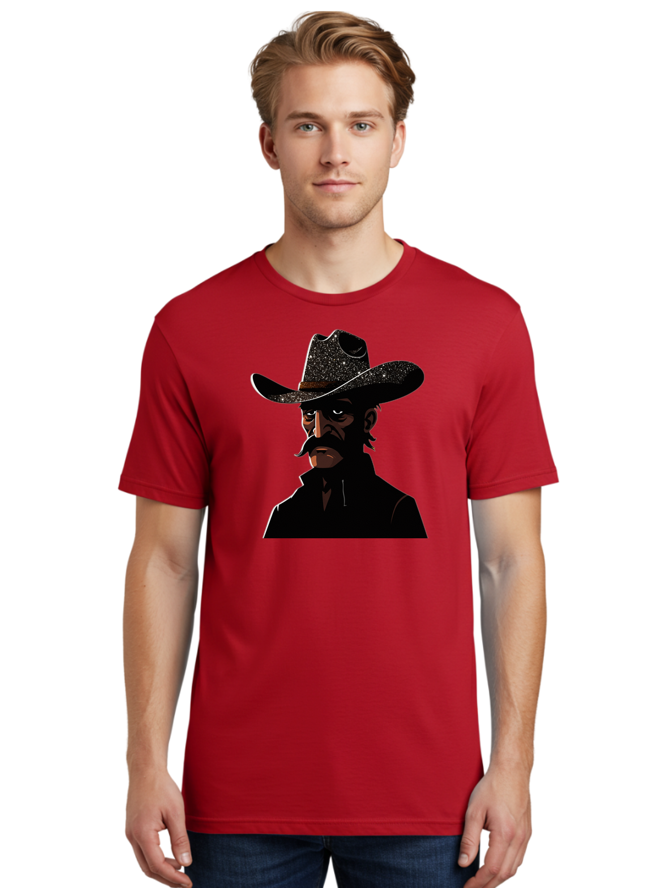 Cowboy-2 Men'S Graphic Tee, 100% Cotton, Comfortable Casual Summer Wear, Machine Washable, Vintage Camera, Old Camera, Antique Camera, Black Camera, Classic Photography, Photography Equipment, Nostalgic Device, Film Camera, Camera Art Bao267