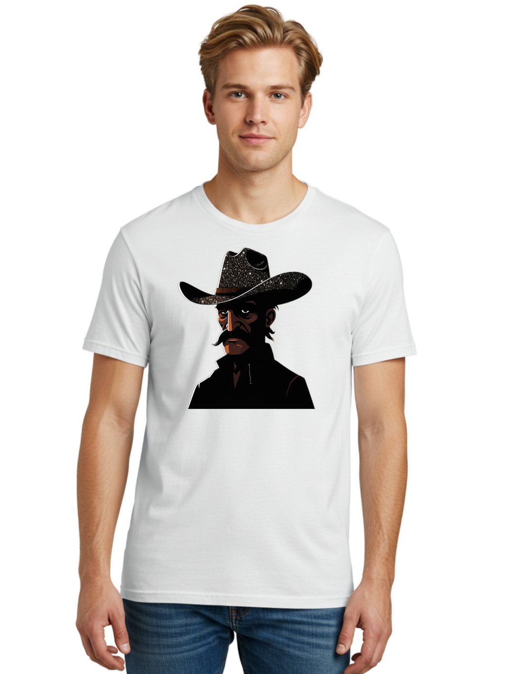 Cowboy-2 Men'S Graphic Tee, 100% Cotton, Comfortable Casual Summer Wear, Machine Washable, Vintage Camera, Old Camera, Antique Camera, Black Camera, Classic Photography, Photography Equipment, Nostalgic Device, Film Camera, Camera Art Bao267