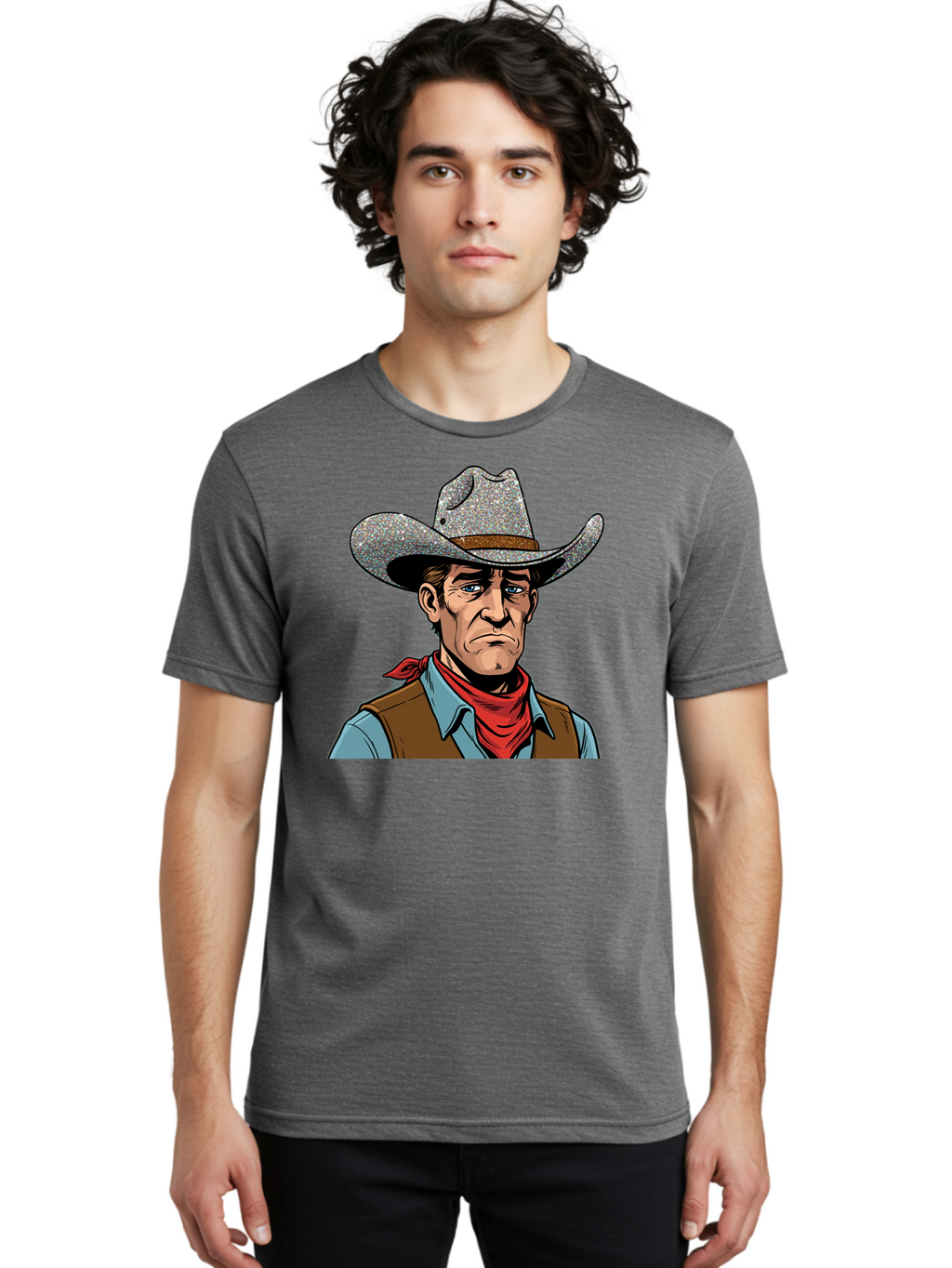 Cowboy-3 Men'S Graphic Tee, 100% Cotton, Comfortable Casual Summer Wear, Machine Washable, Vintage Camera, Old Camera, Antique Camera, Black Camera, Classic Photography, Photography Equipment, Nostalgic Device, Film Camera, Camera Art Bao268