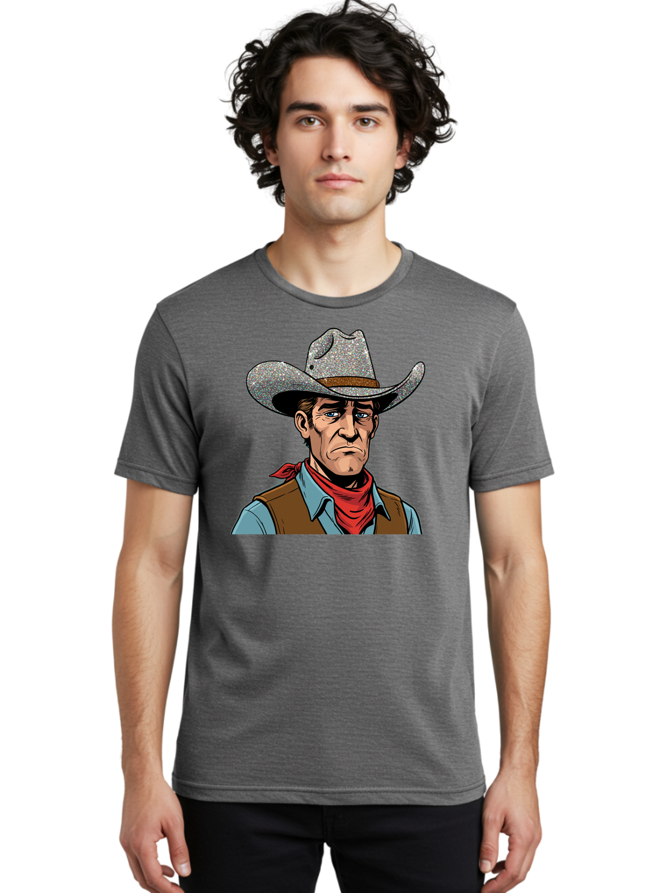 Cowboy-3 Men'S Graphic Tee, 100% Cotton, Comfortable Casual Summer Wear, Machine Washable, Vintage Camera, Old Camera, Antique Camera, Black Camera, Classic Photography, Photography Equipment, Nostalgic Device, Film Camera, Camera Art Bao268