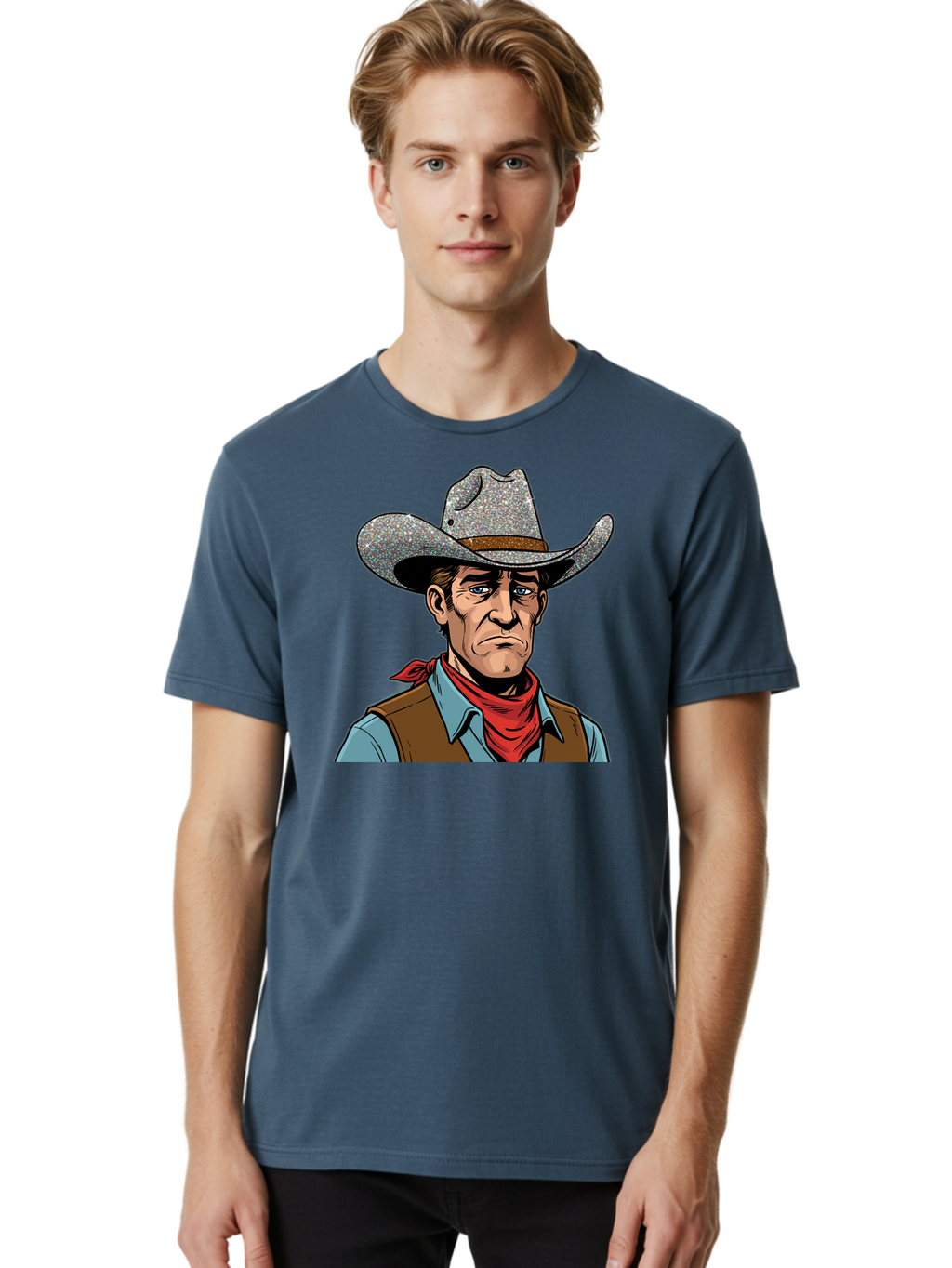 Cowboy-3 Men'S Graphic Tee, 100% Cotton, Comfortable Casual Summer Wear, Machine Washable, Vintage Camera, Old Camera, Antique Camera, Black Camera, Classic Photography, Photography Equipment, Nostalgic Device, Film Camera, Camera Art Bao268