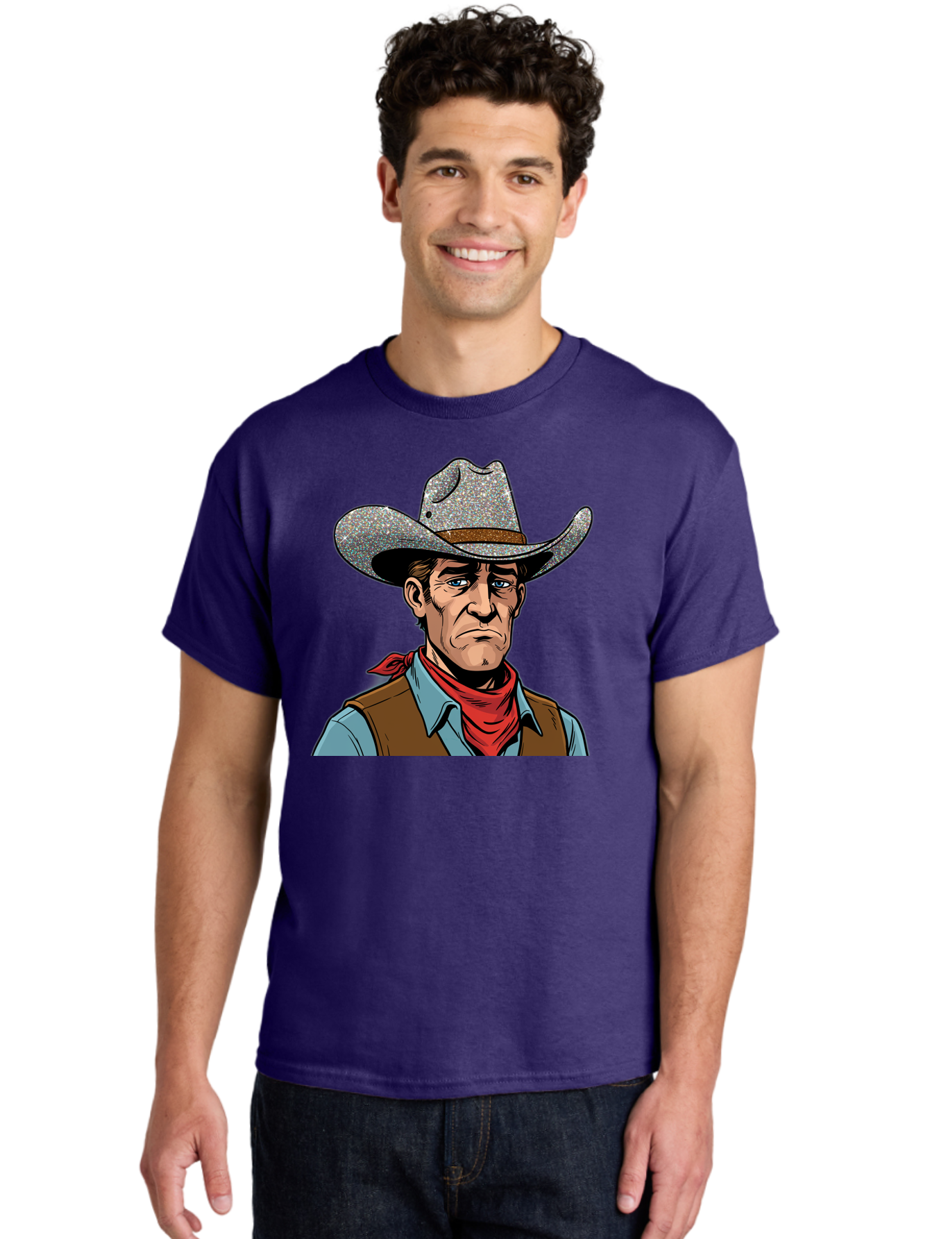 Cowboy-3 Men'S Graphic Tee, 100% Cotton, Comfortable Casual Summer Wear, Machine Washable, Vintage Camera, Old Camera, Antique Camera, Black Camera, Classic Photography, Photography Equipment, Nostalgic Device, Film Camera, Camera Art Bao268