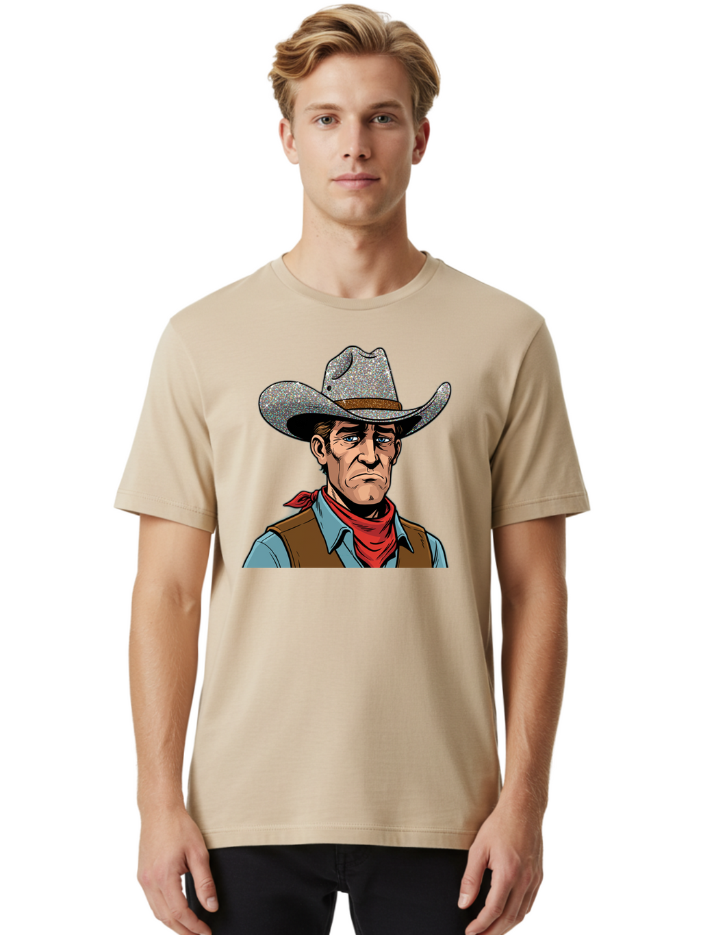Cowboy-3 Men'S Graphic Tee, 100% Cotton, Comfortable Casual Summer Wear, Machine Washable, Vintage Camera, Old Camera, Antique Camera, Black Camera, Classic Photography, Photography Equipment, Nostalgic Device, Film Camera, Camera Art Bao268