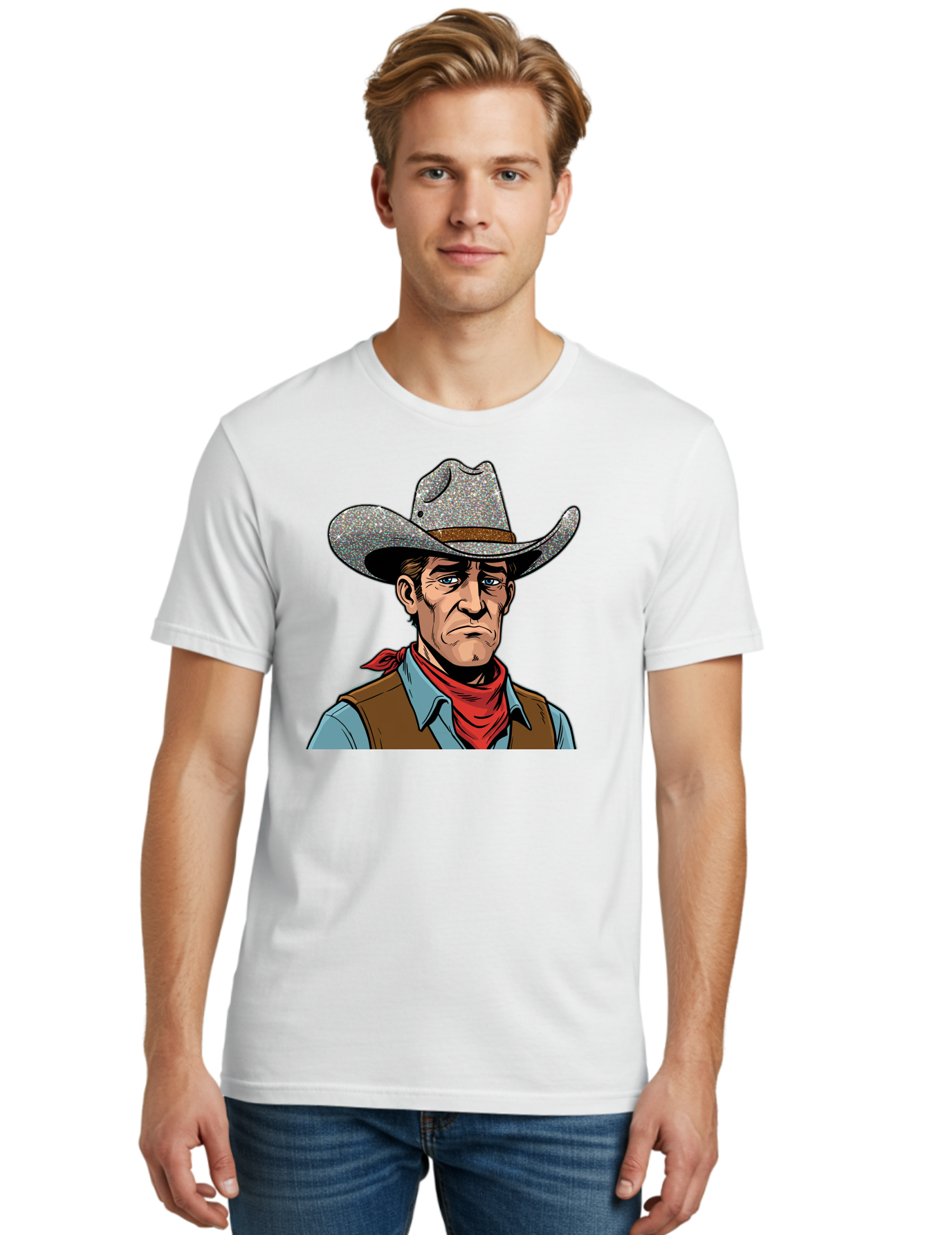 Cowboy-3 Men'S Graphic Tee, 100% Cotton, Comfortable Casual Summer Wear, Machine Washable, Vintage Camera, Old Camera, Antique Camera, Black Camera, Classic Photography, Photography Equipment, Nostalgic Device, Film Camera, Camera Art Bao268