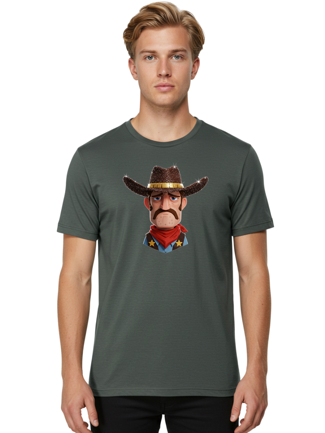 Cowboy-5 Men'S Graphic Tee, 100% Cotton, Comfortable Casual Summer Wear, Machine Washable, Vintage Camera, Old Camera, Antique Camera, Black Camera, Classic Photography, Photography Equipment, Nostalgic Device, Film Camera, Camera Art Bao270