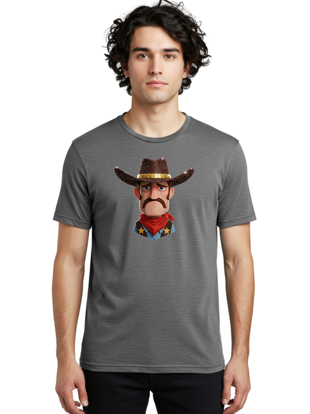 Cowboy-5 Men'S Graphic Tee, 100% Cotton, Comfortable Casual Summer Wear, Machine Washable, Vintage Camera, Old Camera, Antique Camera, Black Camera, Classic Photography, Photography Equipment, Nostalgic Device, Film Camera, Camera Art Bao270