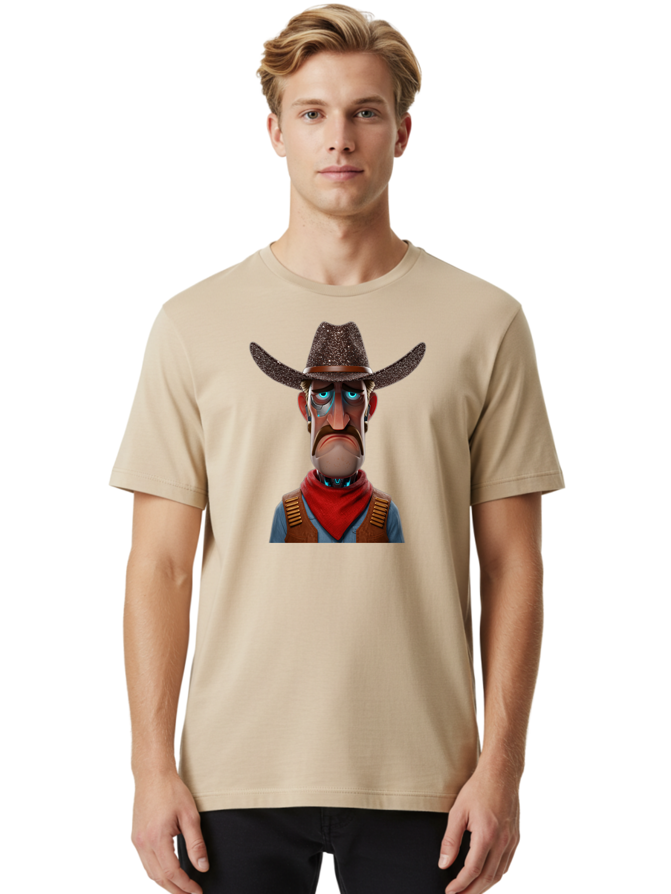 Cowboy-Character-1 Men'S Graphic Tee, 100% Cotton, Comfortable Casual Summer Wear, Machine Washable, Vintage Camera, Old Camera, Antique Camera, Black Camera, Classic Photography, Photography Equipment, Nostalgic Device, Film Camera, Bao272