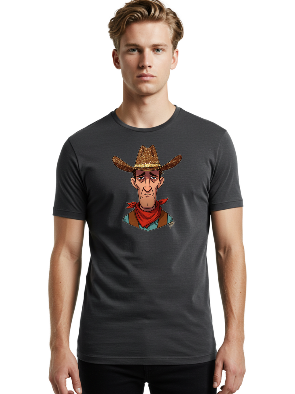 Cowboy-Character-2 Men'S Graphic Tee, 100% Cotton, Comfortable Casual Summer Wear, Machine Washable, Vintage Camera, Old Camera, Antique Camera, Black Camera, Classic Photography, Photography Equipment, Nostalgic Device, Film Camera, Bao273