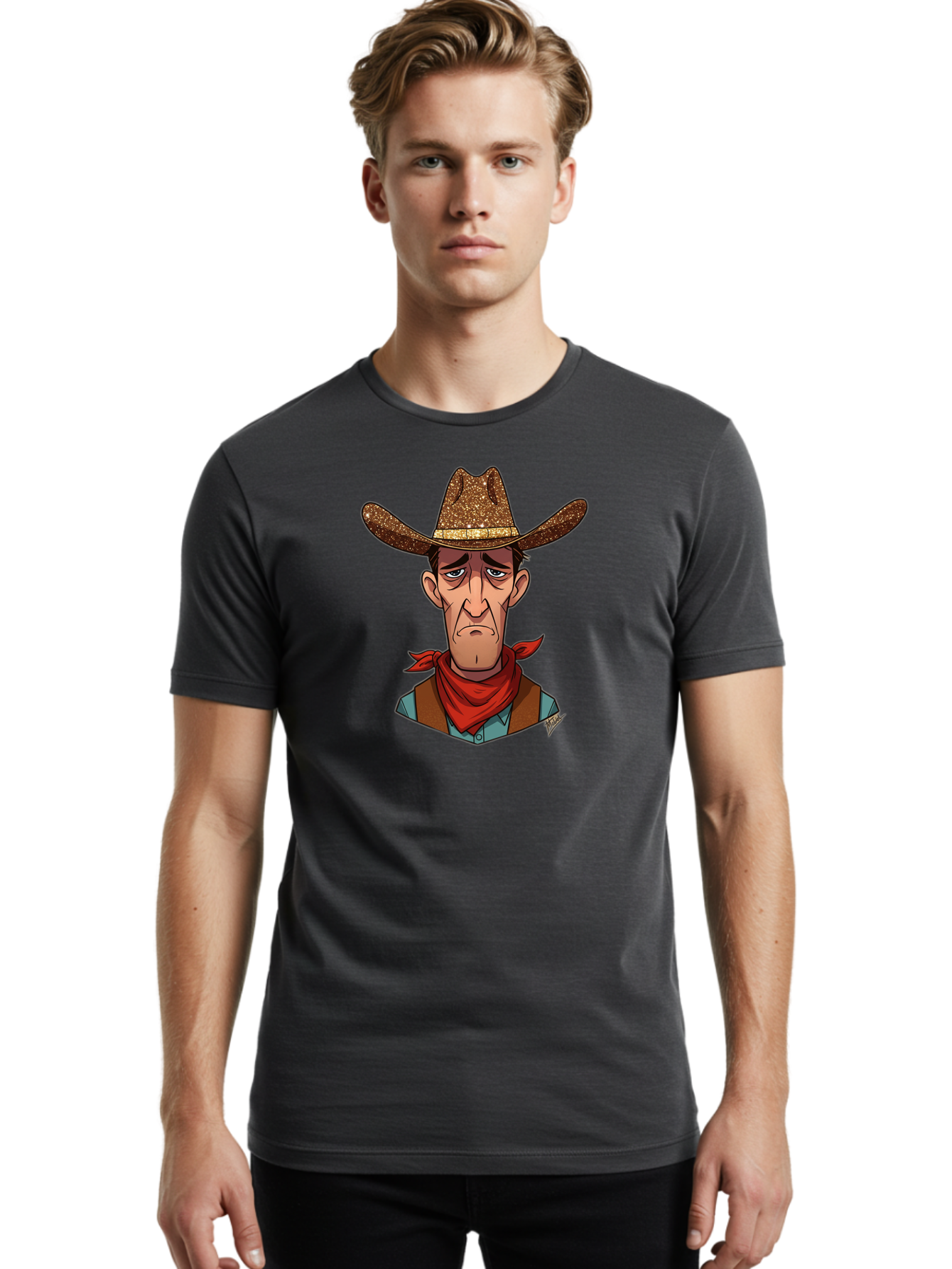 Cowboy-Character-2 Men'S Graphic Tee, 100% Cotton, Comfortable Casual Summer Wear, Machine Washable, Vintage Camera, Old Camera, Antique Camera, Black Camera, Classic Photography, Photography Equipment, Nostalgic Device, Film Camera, Bao273