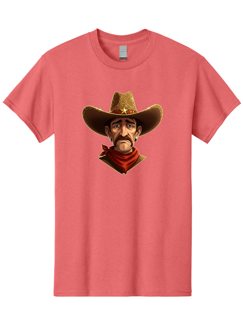 Cowboy-Portrait Men'S Graphic Tee, 100% Cotton, Comfortable Casual Summer Wear, Machine Washable, Vintage Camera, Old Camera, Antique Camera, Black Camera, Classic Photography, Photography Equipment, Nostalgic Device, Film Camera, Camera Art Bao276