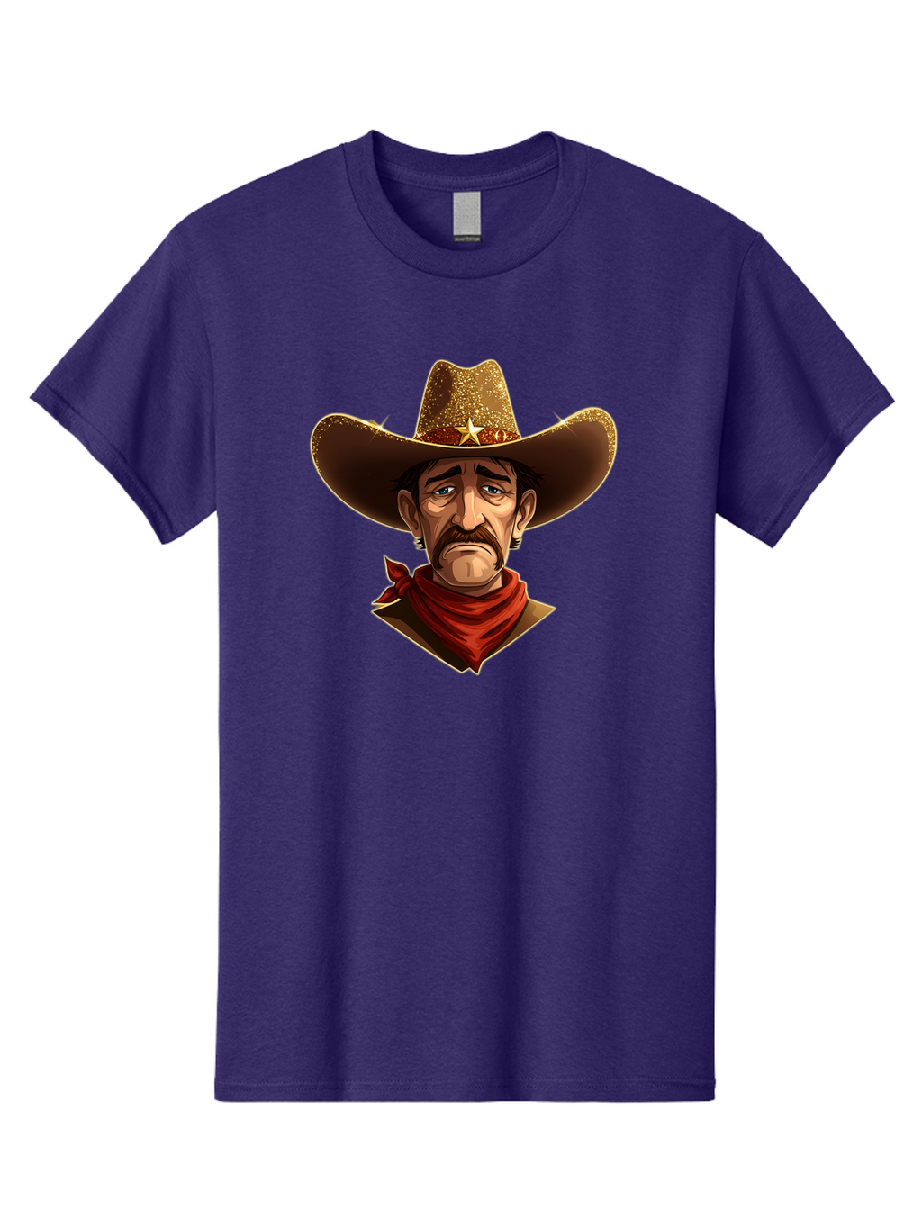 Cowboy-Portrait Men'S Graphic Tee, 100% Cotton, Comfortable Casual Summer Wear, Machine Washable, Vintage Camera, Old Camera, Antique Camera, Black Camera, Classic Photography, Photography Equipment, Nostalgic Device, Film Camera, Camera Art Bao276