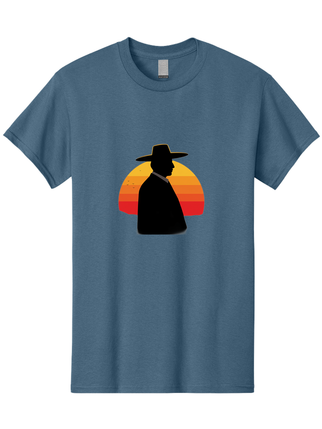 Cowboy-Sunset Men'S Graphic Tee, 100% Cotton, Comfortable Casual Summer Wear, Machine Washable, Vintage Camera, Old Camera, Antique Camera, Black Camera, Classic Photography, Photography Equipment, Nostalgic Device, Film Camera, Camera Art Bao277