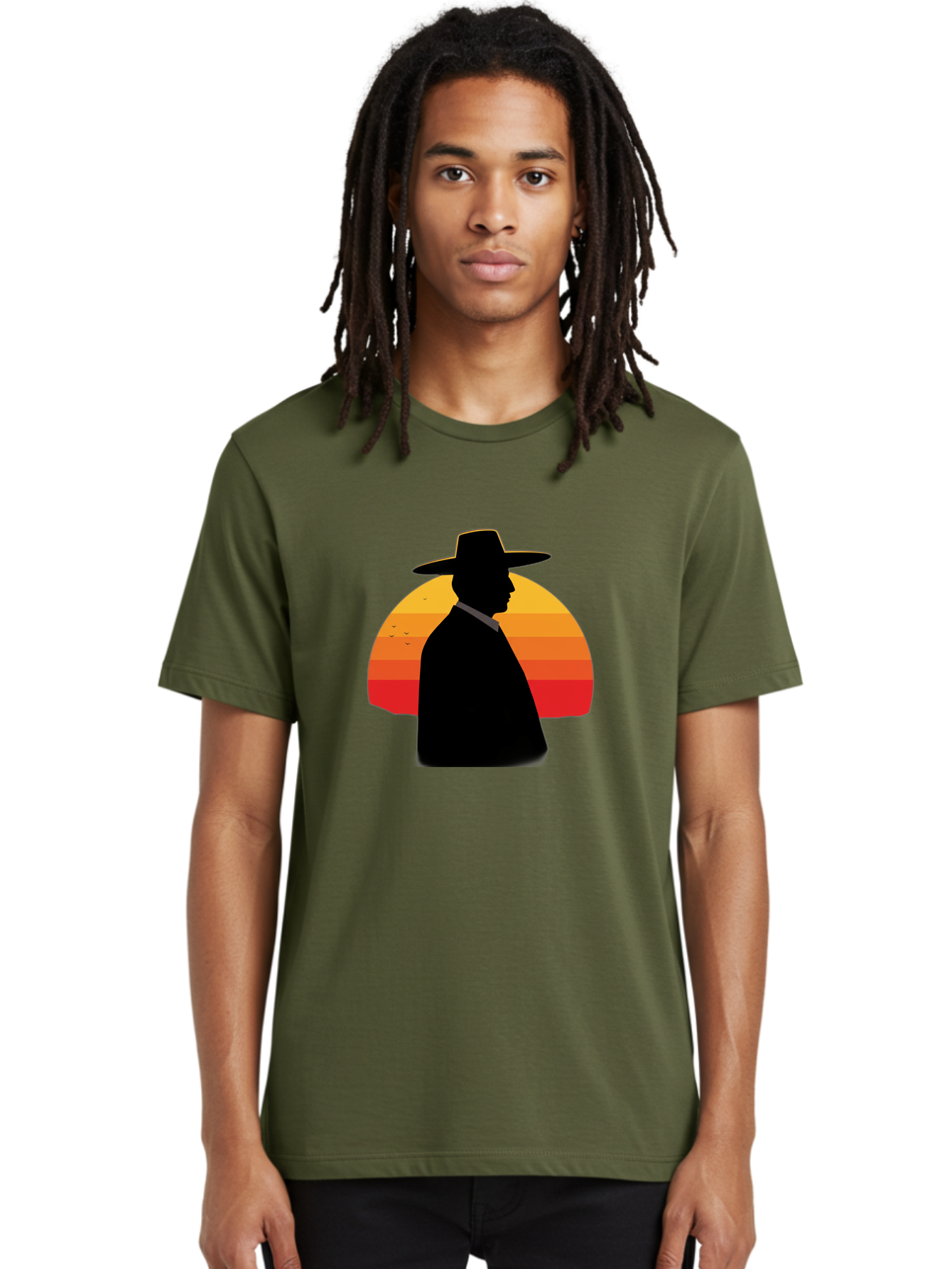 Cowboy-Sunset Men'S Graphic Tee, 100% Cotton, Comfortable Casual Summer Wear, Machine Washable, Vintage Camera, Old Camera, Antique Camera, Black Camera, Classic Photography, Photography Equipment, Nostalgic Device, Film Camera, Camera Art Bao277