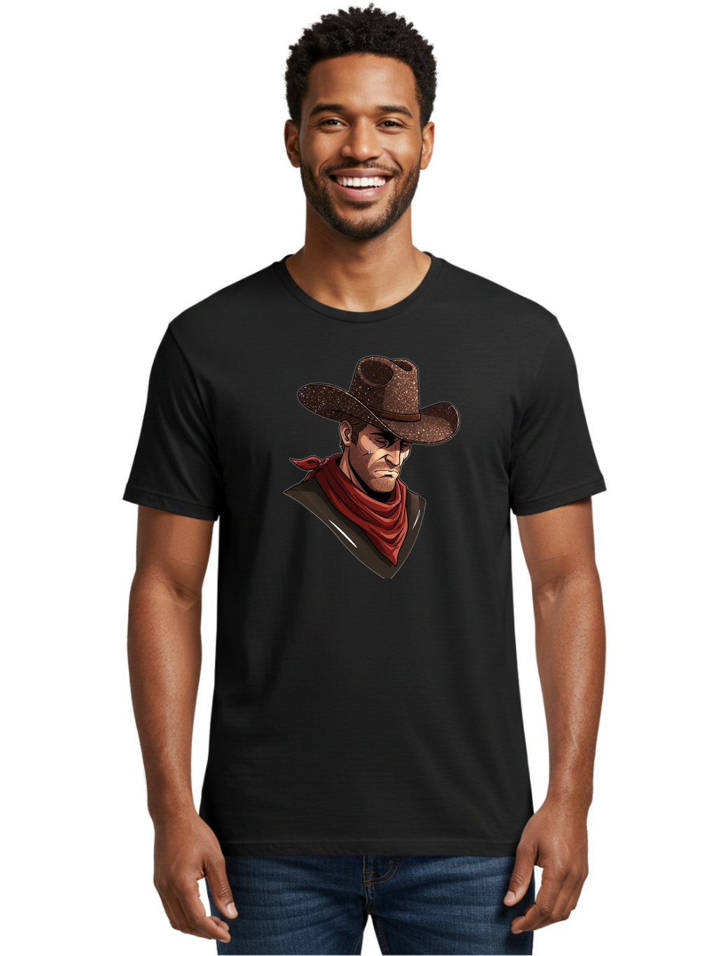 Cowboy Men'S Graphic Tee, 100% Cotton, Comfortable Casual Summer Wear, Machine Washable, Vintage Camera, Old Camera, Antique Camera, Black Camera, Classic Photography, Photography Equipment, Nostalgic Device, Film Camera, Camera Art Bao278