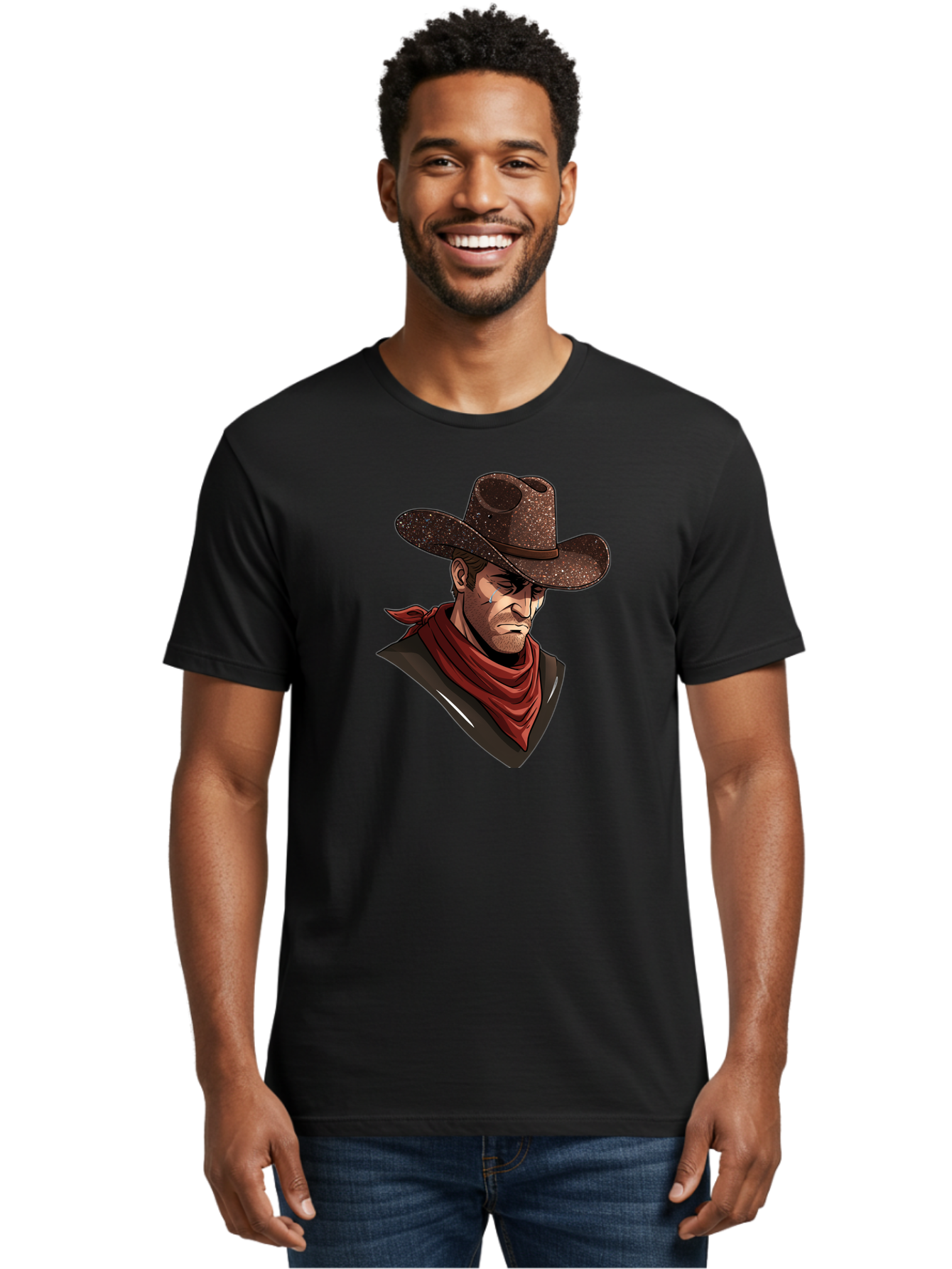 Cowboy Men'S Graphic Tee, 100% Cotton, Comfortable Casual Summer Wear, Machine Washable, Vintage Camera, Old Camera, Antique Camera, Black Camera, Classic Photography, Photography Equipment, Nostalgic Device, Film Camera, Camera Art Bao278
