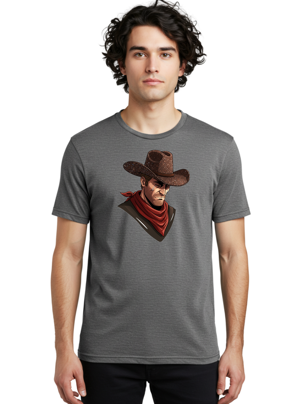 Cowboy Men'S Graphic Tee, 100% Cotton, Comfortable Casual Summer Wear, Machine Washable, Vintage Camera, Old Camera, Antique Camera, Black Camera, Classic Photography, Photography Equipment, Nostalgic Device, Film Camera, Camera Art Bao278