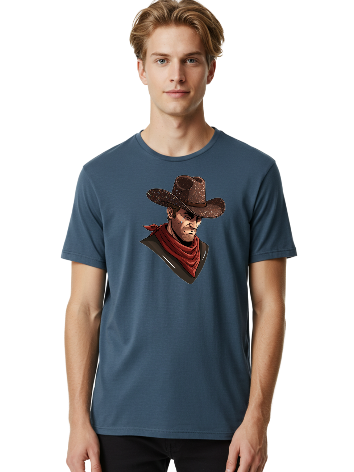 Cowboy Men'S Graphic Tee, 100% Cotton, Comfortable Casual Summer Wear, Machine Washable, Vintage Camera, Old Camera, Antique Camera, Black Camera, Classic Photography, Photography Equipment, Nostalgic Device, Film Camera, Camera Art Bao278