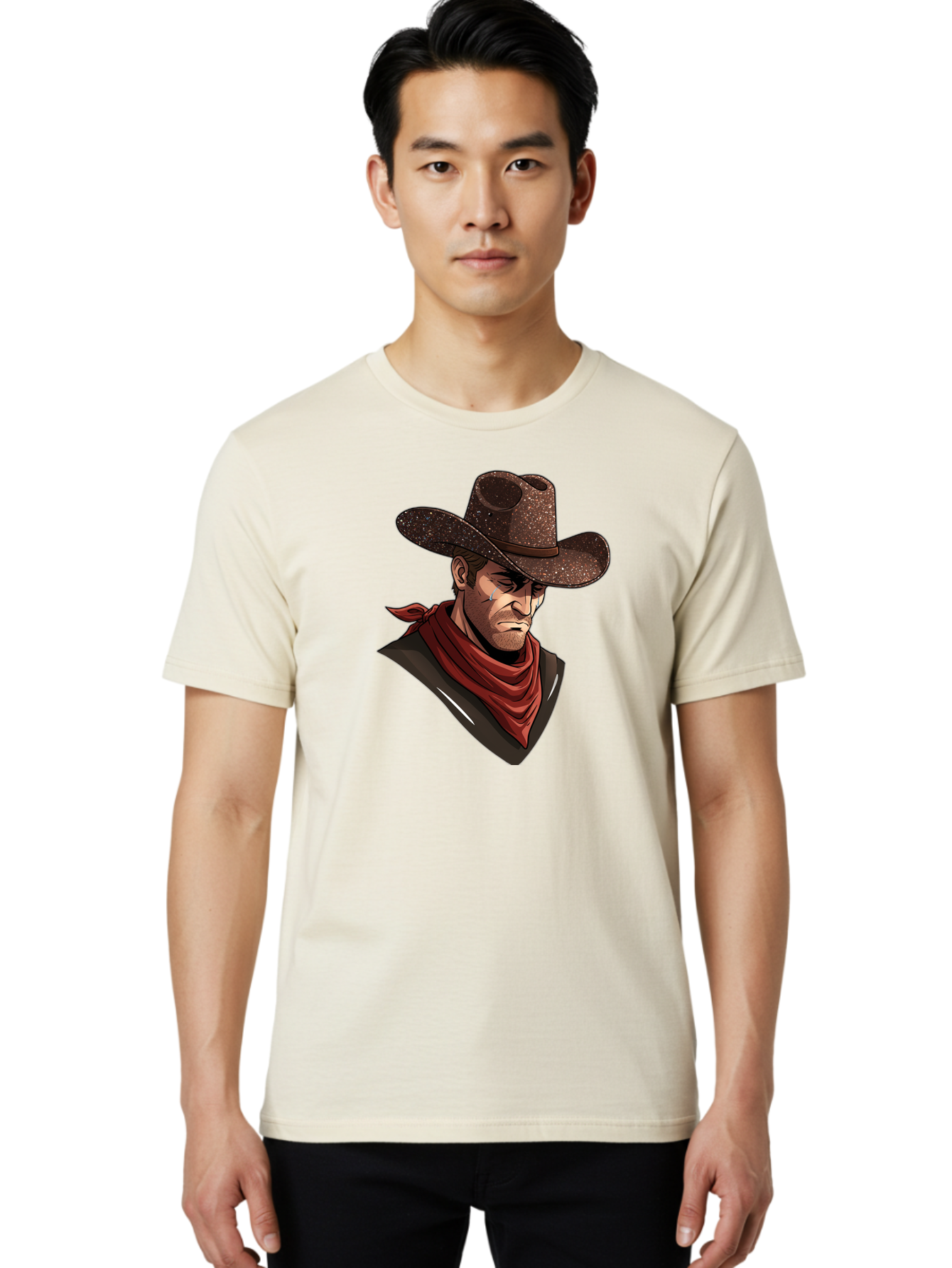 Cowboy Men'S Graphic Tee, 100% Cotton, Comfortable Casual Summer Wear, Machine Washable, Vintage Camera, Old Camera, Antique Camera, Black Camera, Classic Photography, Photography Equipment, Nostalgic Device, Film Camera, Camera Art Bao278
