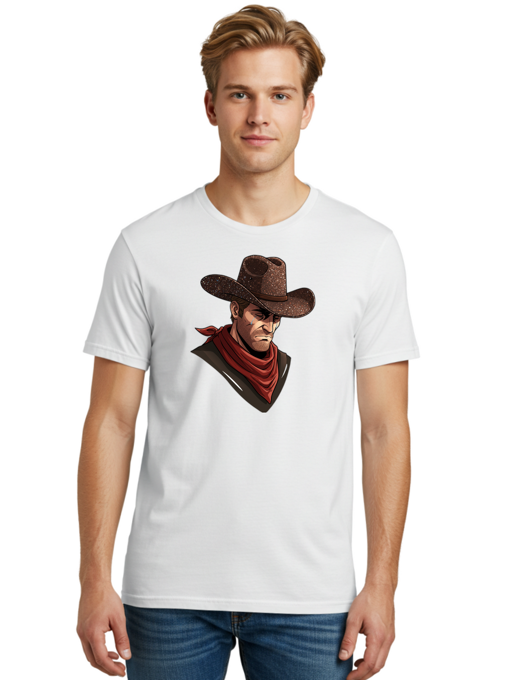 Cowboy Men'S Graphic Tee, 100% Cotton, Comfortable Casual Summer Wear, Machine Washable, Vintage Camera, Old Camera, Antique Camera, Black Camera, Classic Photography, Photography Equipment, Nostalgic Device, Film Camera, Camera Art Bao278