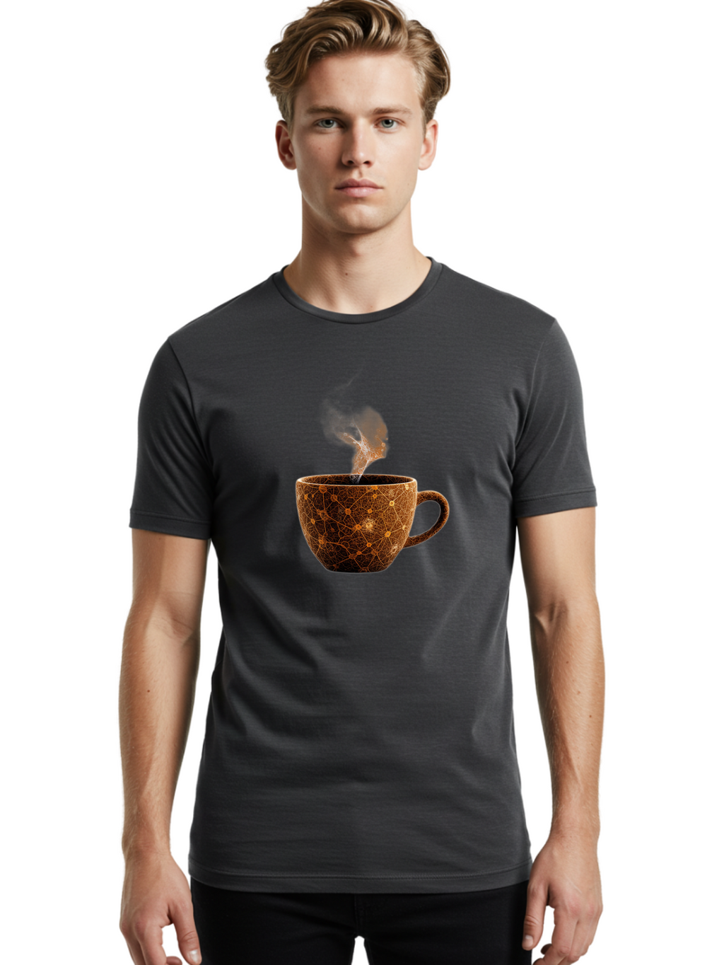 Cracked-Coffee-Mug Men'S Graphic Tee, 100% Cotton, Comfortable Casual Summer Wear, Machine Washable, Vintage Camera, Old Camera, Antique Camera, Black Camera, Classic Photography, Photography Equipment, Nostalgic Device, Film Camera, Bao280