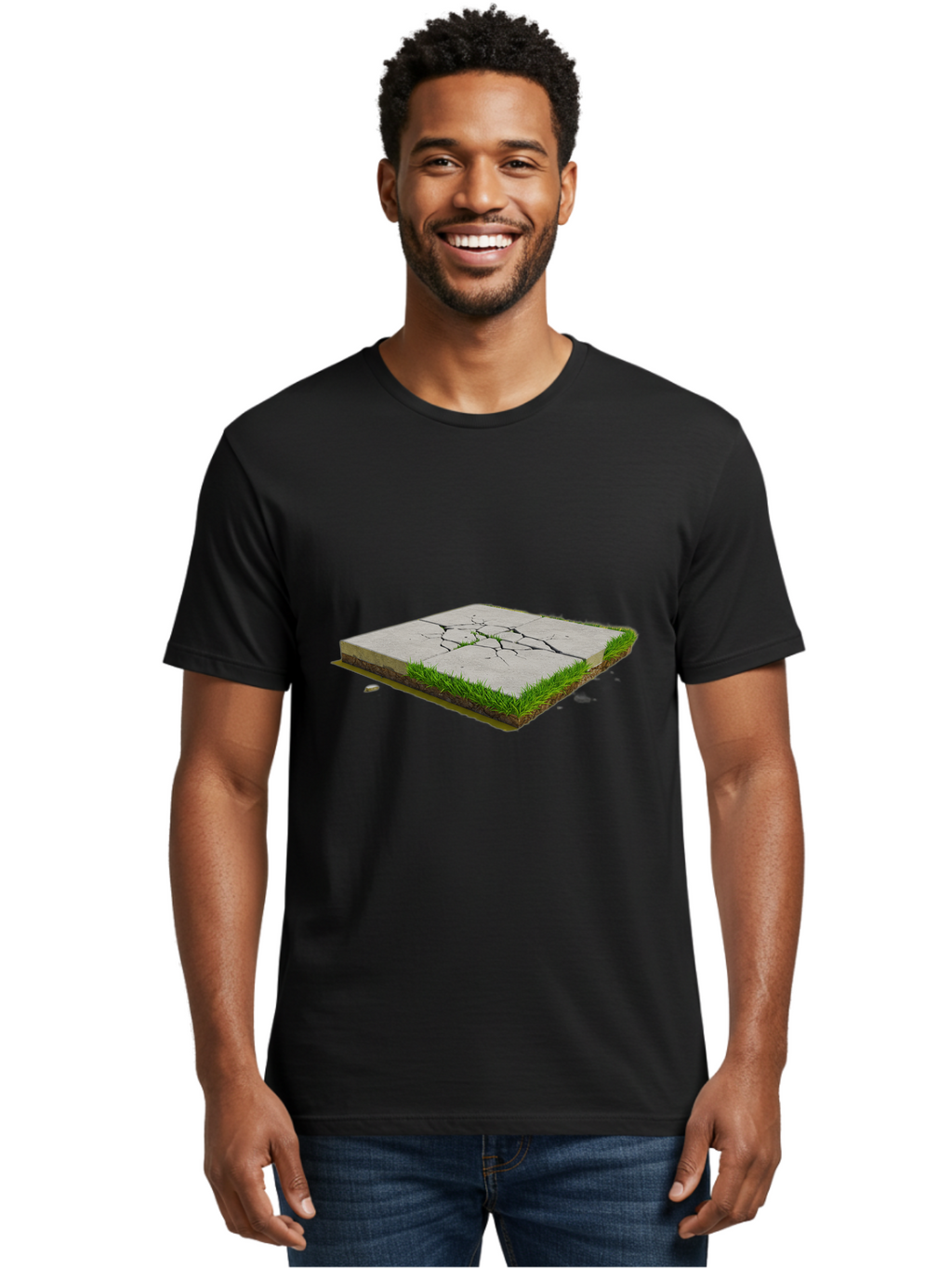 Cracked-Concrete-Slab-1 Men'S Graphic Tee, 100% Cotton, Comfortable Casual Summer Wear, Machine Washable, Vintage Camera, Old Camera, Antique Camera, Black Camera, Classic Photography, Photography Equipment, Nostalgic Device, Film Camera, Bao281