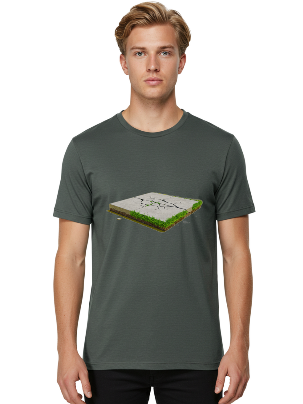 Cracked-Concrete-Slab-1 Men'S Graphic Tee, 100% Cotton, Comfortable Casual Summer Wear, Machine Washable, Vintage Camera, Old Camera, Antique Camera, Black Camera, Classic Photography, Photography Equipment, Nostalgic Device, Film Camera, Bao281