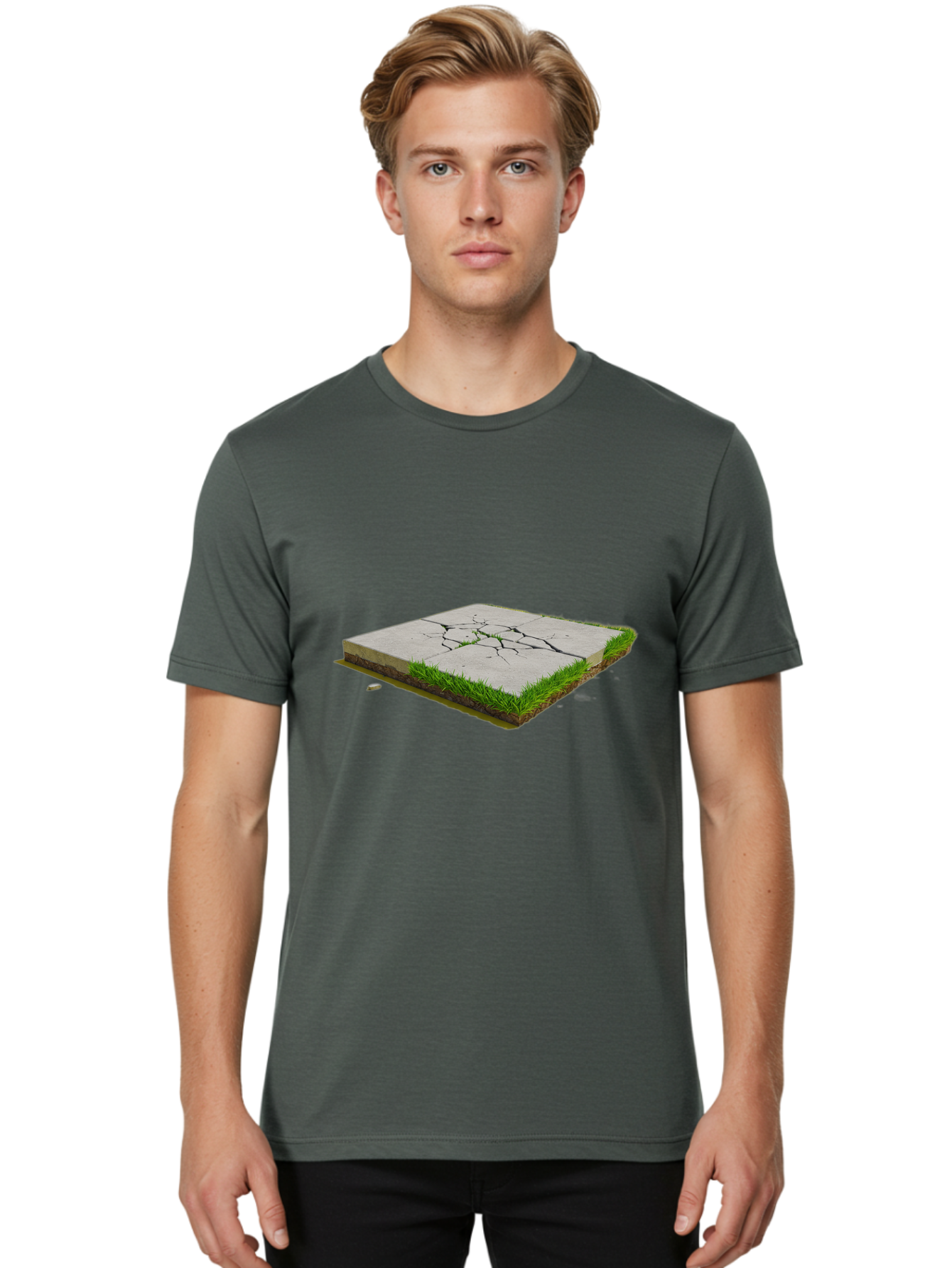 Cracked-Concrete-Slab-1 Men'S Graphic Tee, 100% Cotton, Comfortable Casual Summer Wear, Machine Washable, Vintage Camera, Old Camera, Antique Camera, Black Camera, Classic Photography, Photography Equipment, Nostalgic Device, Film Camera, Bao281