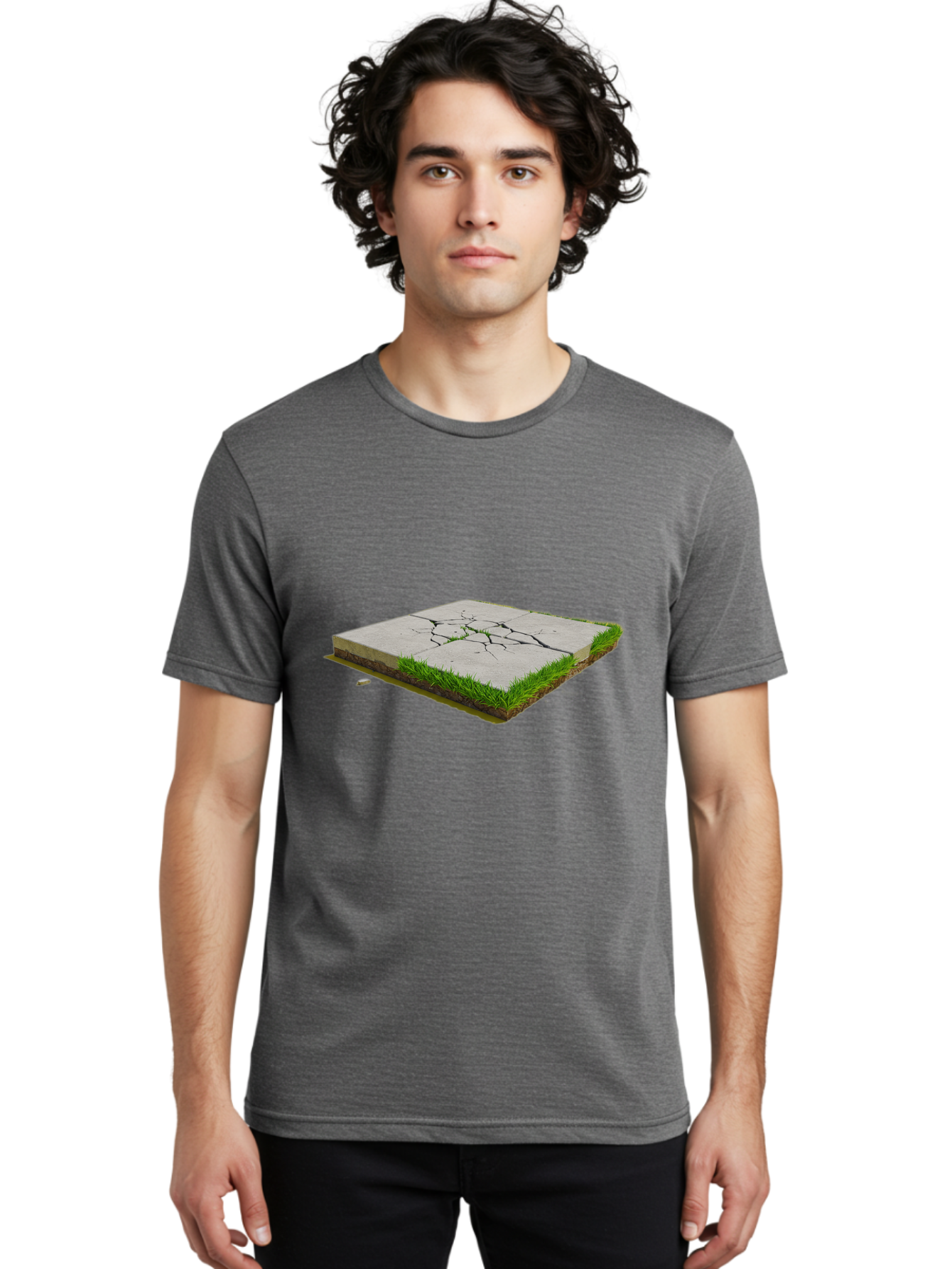 Cracked-Concrete-Slab-1 Men'S Graphic Tee, 100% Cotton, Comfortable Casual Summer Wear, Machine Washable, Vintage Camera, Old Camera, Antique Camera, Black Camera, Classic Photography, Photography Equipment, Nostalgic Device, Film Camera, Bao281