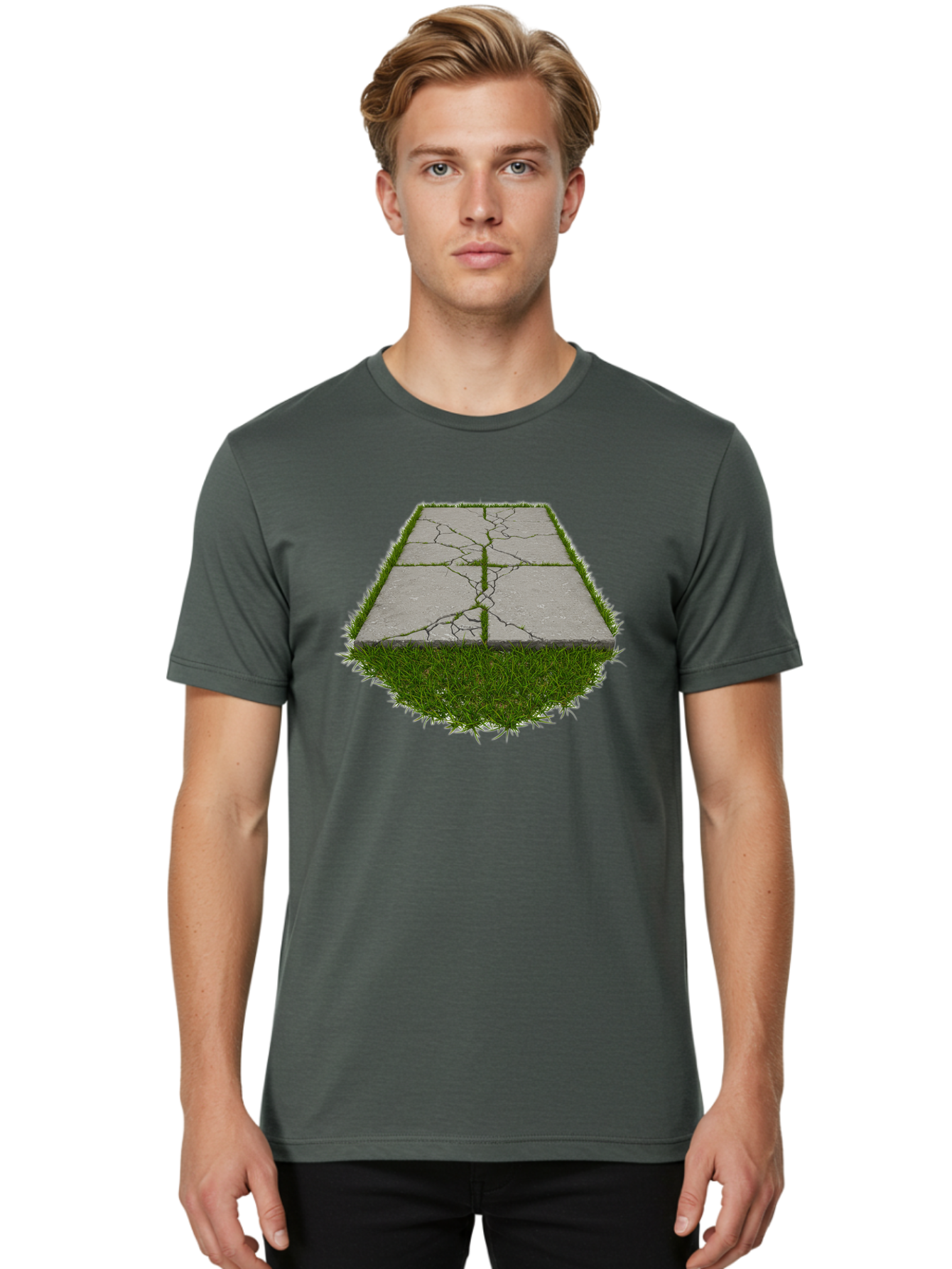 Cracked-Concrete-Slab Men'S Graphic Tee, 100% Cotton, Comfortable Casual Summer Wear, Machine Washable, Vintage Camera, Old Camera, Antique Camera, Black Camera, Classic Photography, Photography Equipment, Nostalgic Device, Film Camera, Bao282