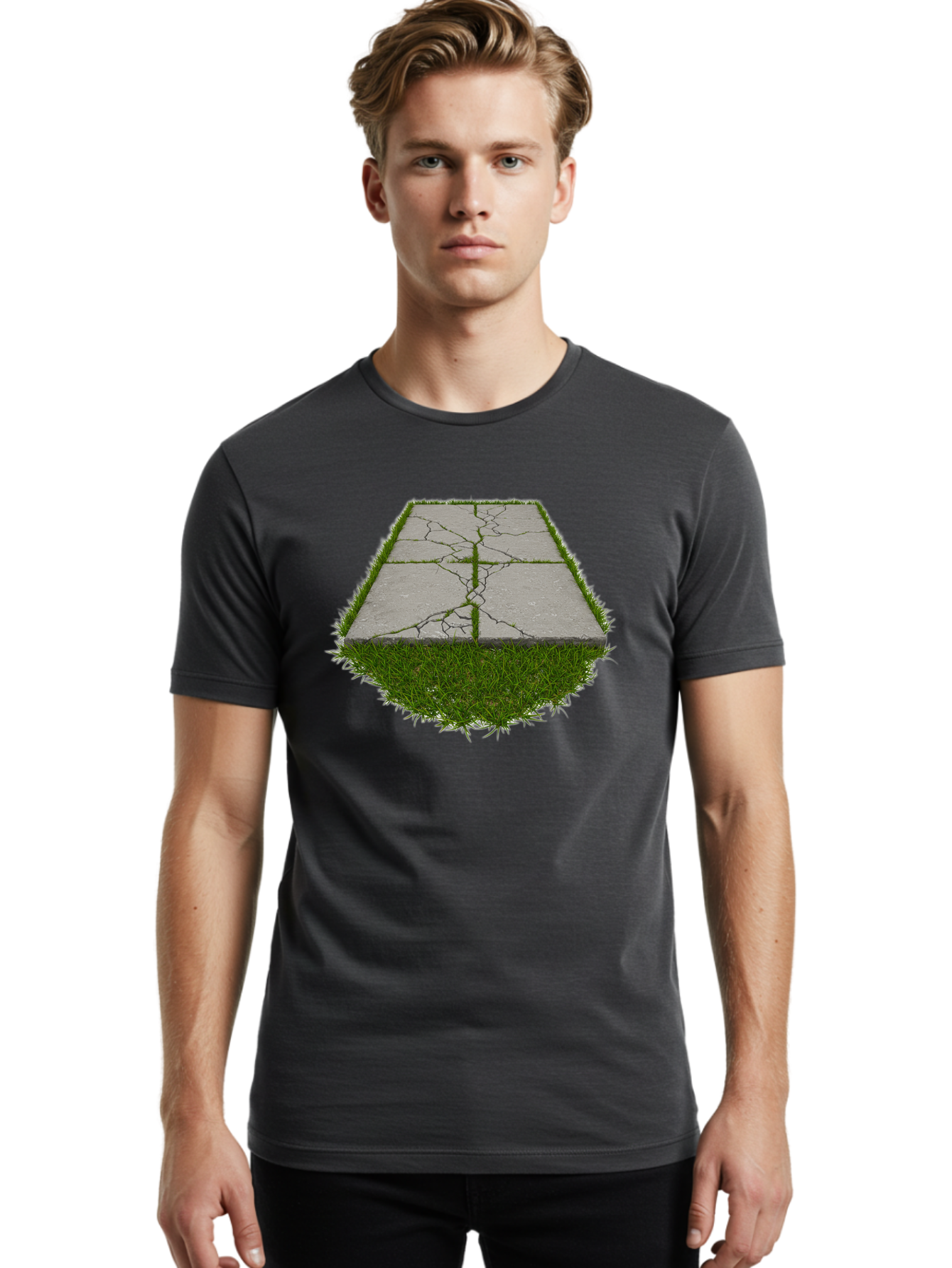 Cracked-Concrete-Slab Men'S Graphic Tee, 100% Cotton, Comfortable Casual Summer Wear, Machine Washable, Vintage Camera, Old Camera, Antique Camera, Black Camera, Classic Photography, Photography Equipment, Nostalgic Device, Film Camera, Bao282