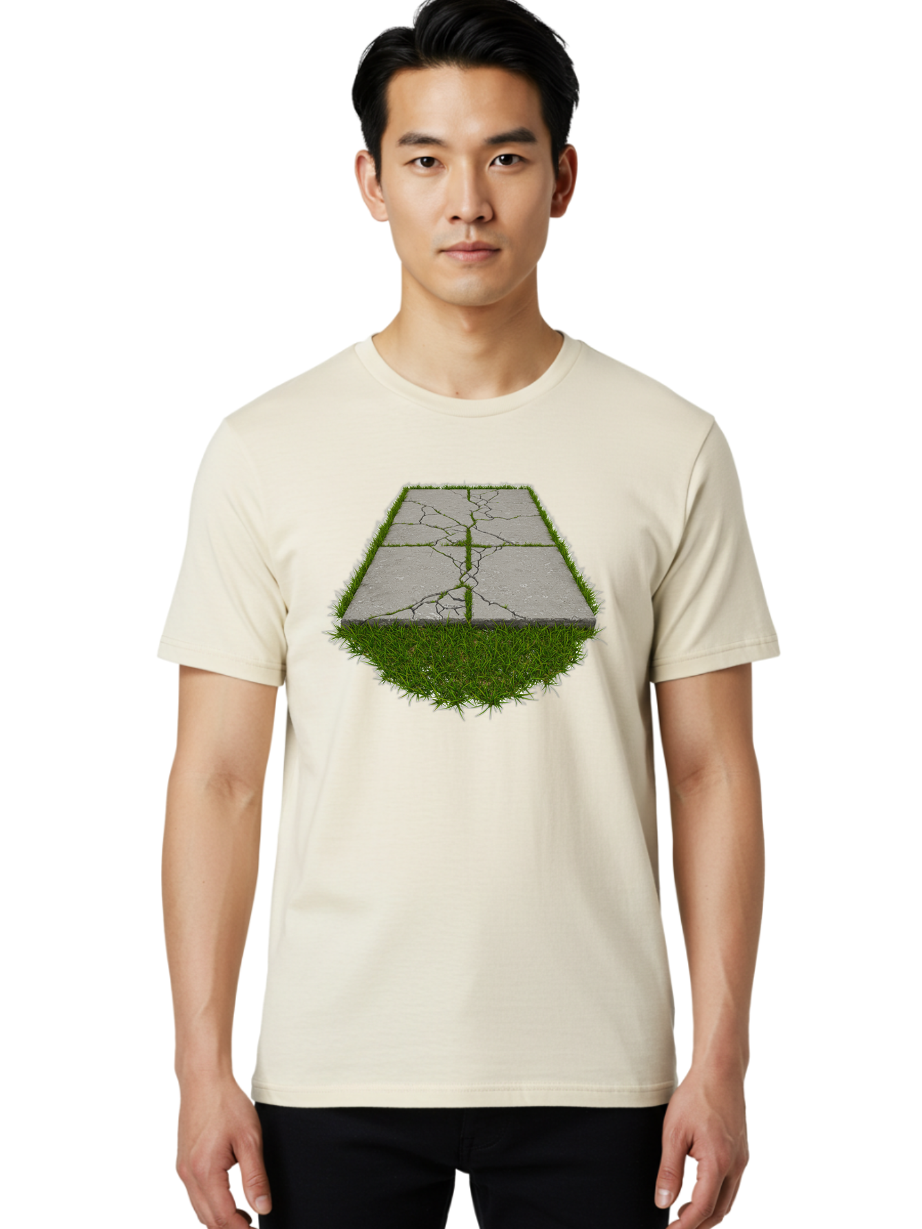 Cracked-Concrete-Slab Men'S Graphic Tee, 100% Cotton, Comfortable Casual Summer Wear, Machine Washable, Vintage Camera, Old Camera, Antique Camera, Black Camera, Classic Photography, Photography Equipment, Nostalgic Device, Film Camera, Bao282