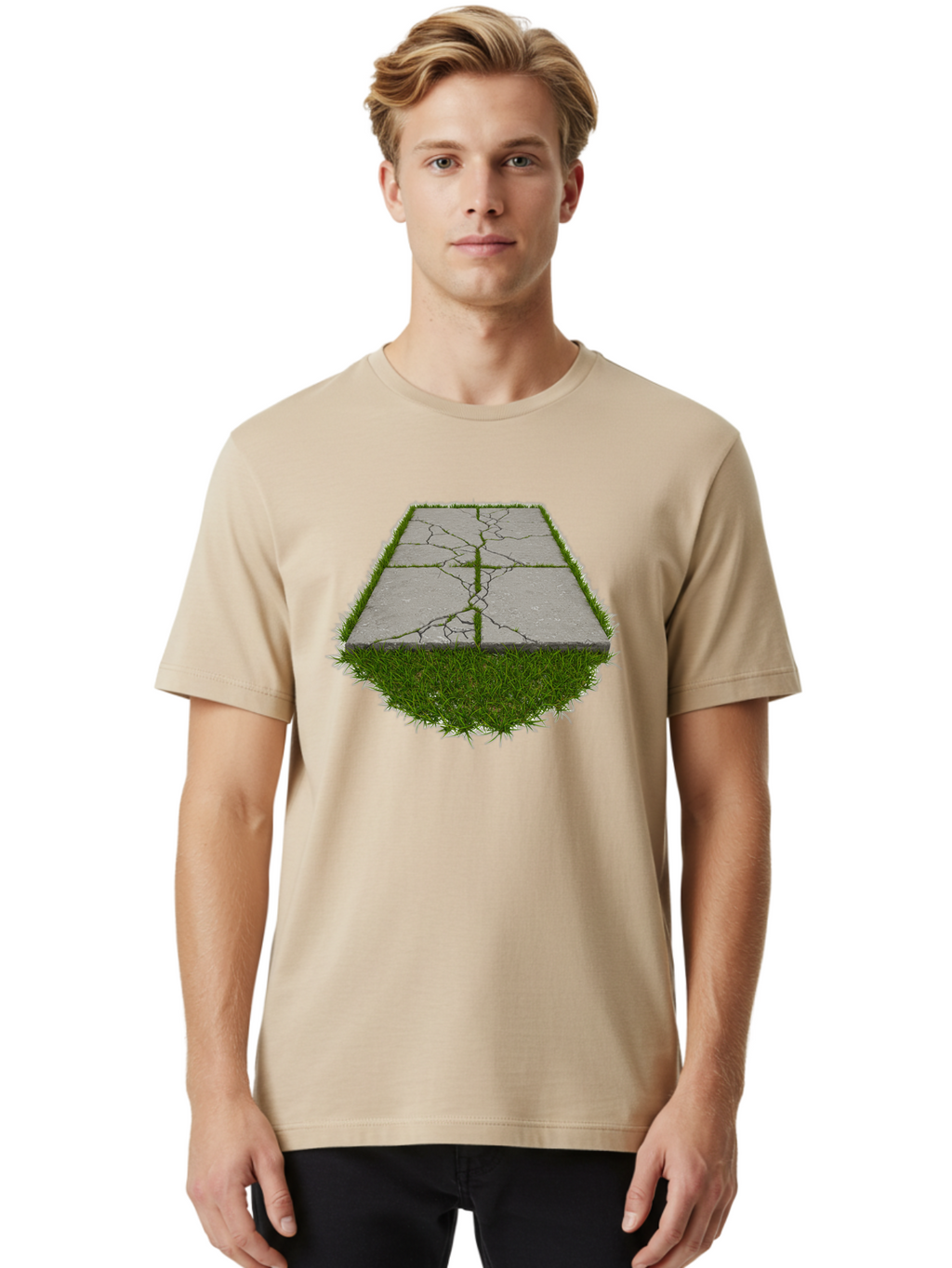 Cracked-Concrete-Slab Men'S Graphic Tee, 100% Cotton, Comfortable Casual Summer Wear, Machine Washable, Vintage Camera, Old Camera, Antique Camera, Black Camera, Classic Photography, Photography Equipment, Nostalgic Device, Film Camera, Bao282