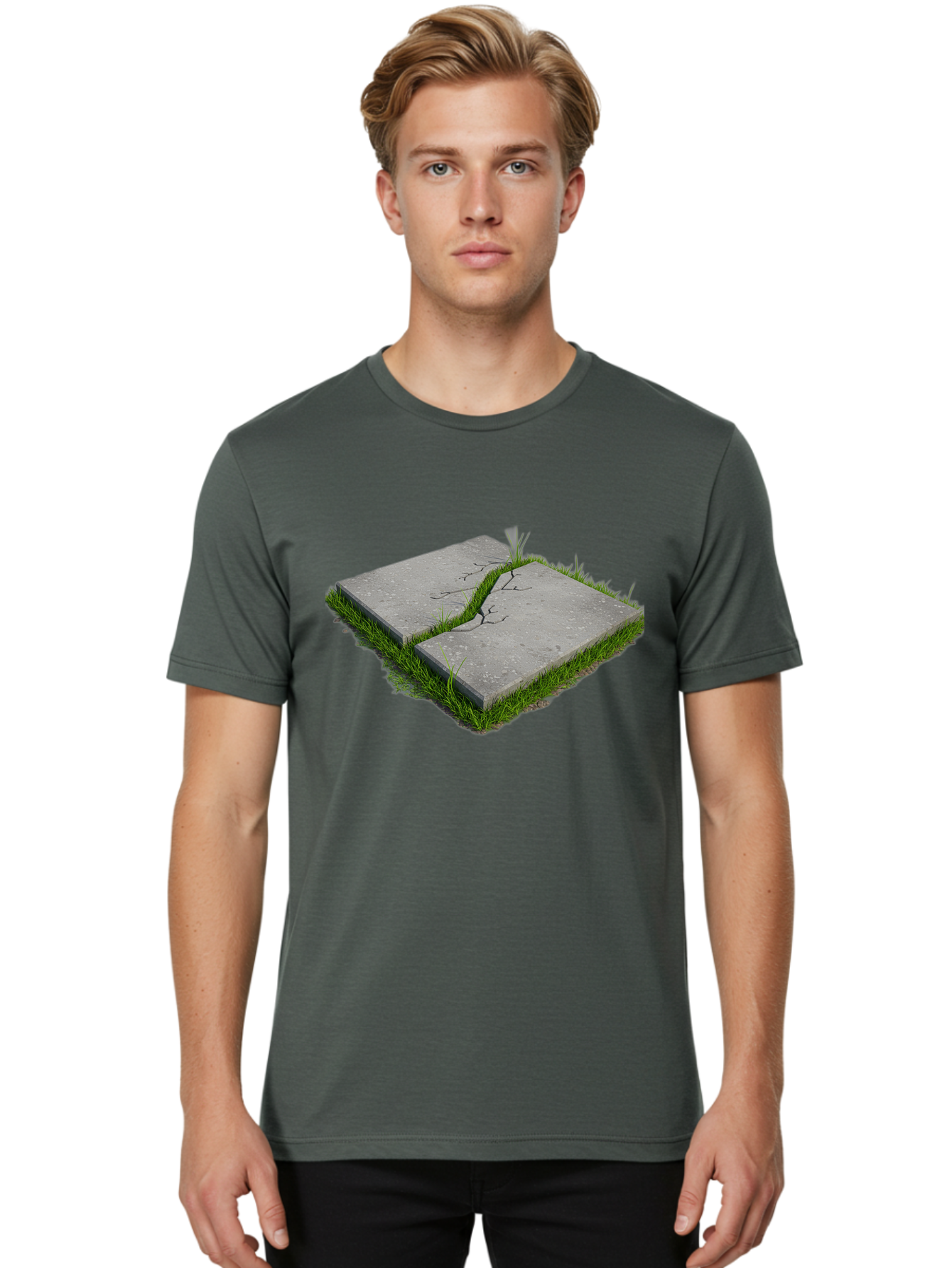 Cracked-Patio-Slab Men'S Graphic Tee, 100% Cotton, Comfortable Casual Summer Wear, Machine Washable, Vintage Camera, Old Camera, Antique Camera, Black Camera, Classic Photography, Photography Equipment, Nostalgic Device, Film Camera, Bao284