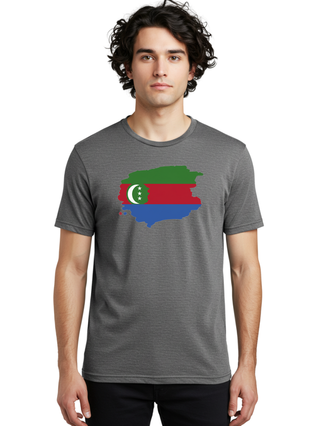 Crescent-And-Stars-Map Men'S Graphic Tee, 100% Cotton, Comfortable Casual Summer Wear, Machine Washable, Vintage Camera, Old Camera, Antique Camera, Black Camera, Classic Photography, Photography Equipment, Nostalgic Device, Film Camera, Bao291