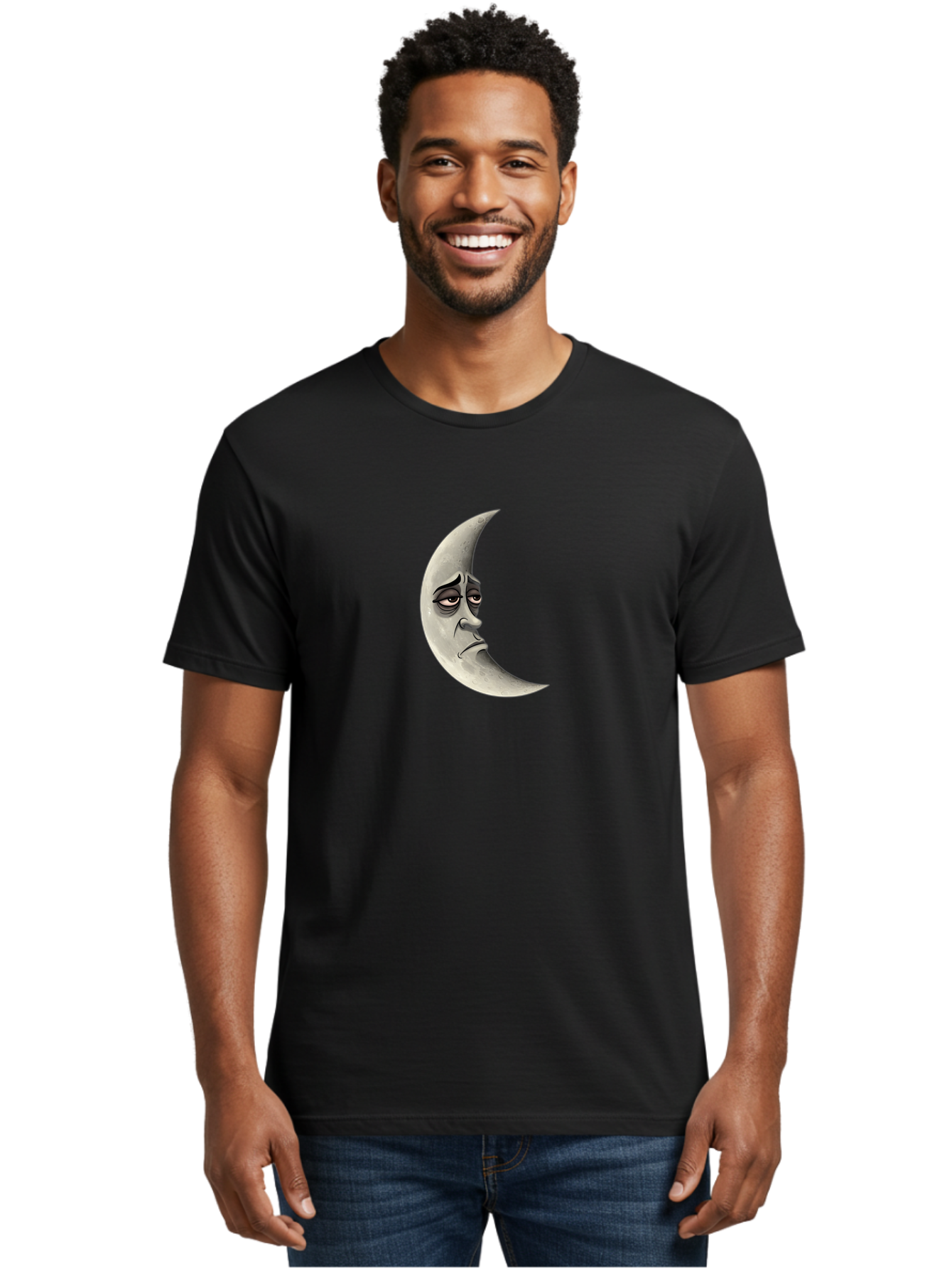 Crescent-Moon-Face Men'S Graphic Tee, 100% Cotton, Comfortable Casual Summer Wear, Machine Washable, Vintage Camera, Old Camera, Antique Camera, Black Camera, Classic Photography, Photography Equipment, Nostalgic Device, Film Camera, Bao292