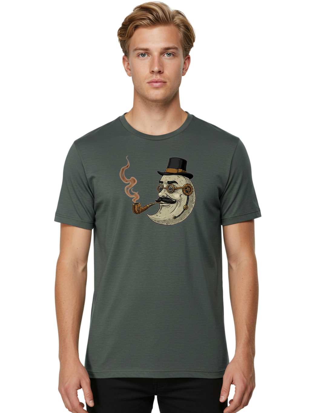 Crescent-Moon-Gentleman Men'S Graphic Tee, 100% Cotton, Comfortable Casual Summer Wear, Machine Washable, Vintage Camera, Old Camera, Antique Camera, Black Camera, Classic Photography, Photography Equipment, Nostalgic Device, Film Camera, Bao293