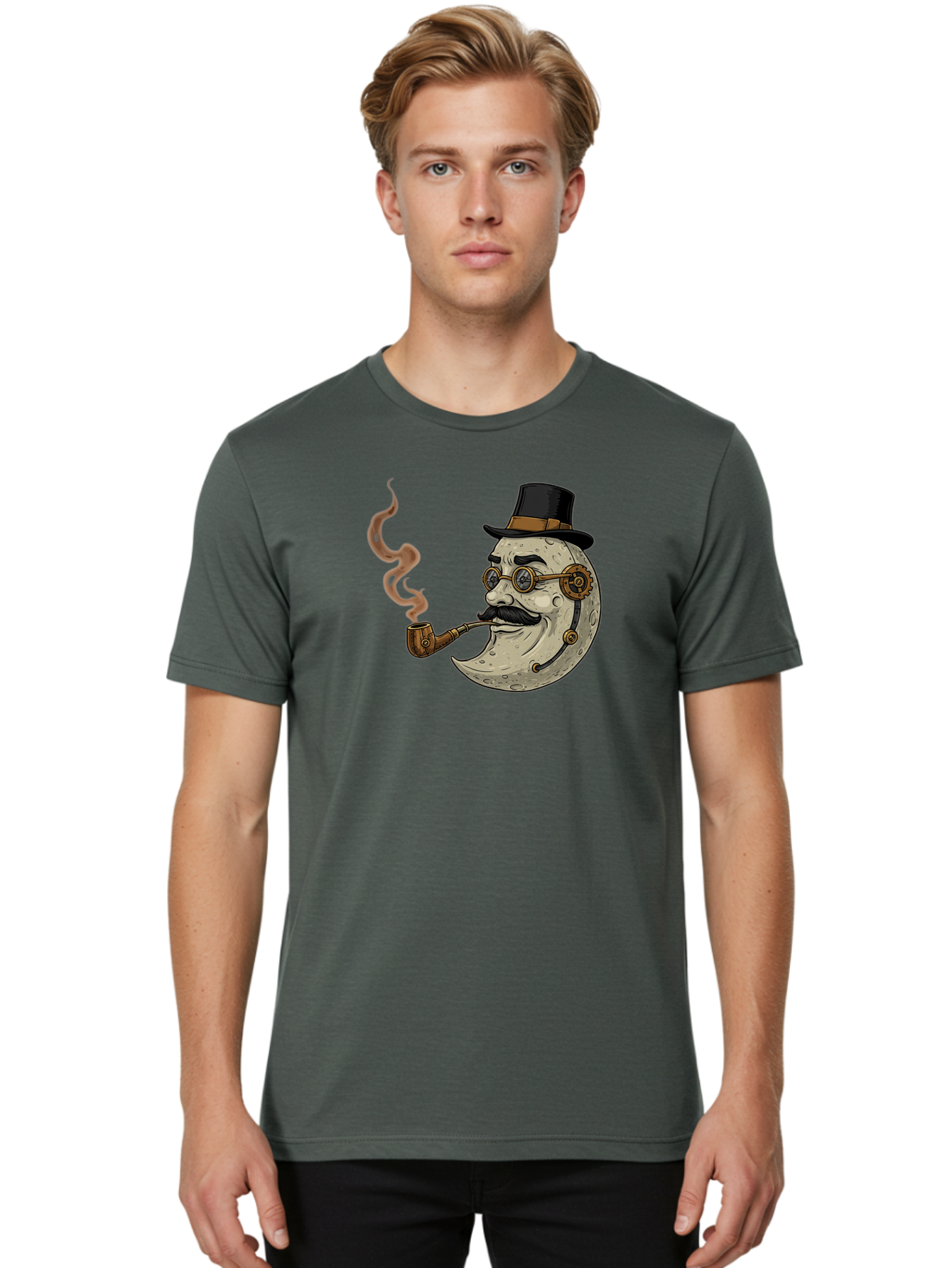 Crescent-Moon-Gentleman Men'S Graphic Tee, 100% Cotton, Comfortable Casual Summer Wear, Machine Washable, Vintage Camera, Old Camera, Antique Camera, Black Camera, Classic Photography, Photography Equipment, Nostalgic Device, Film Camera, Bao293