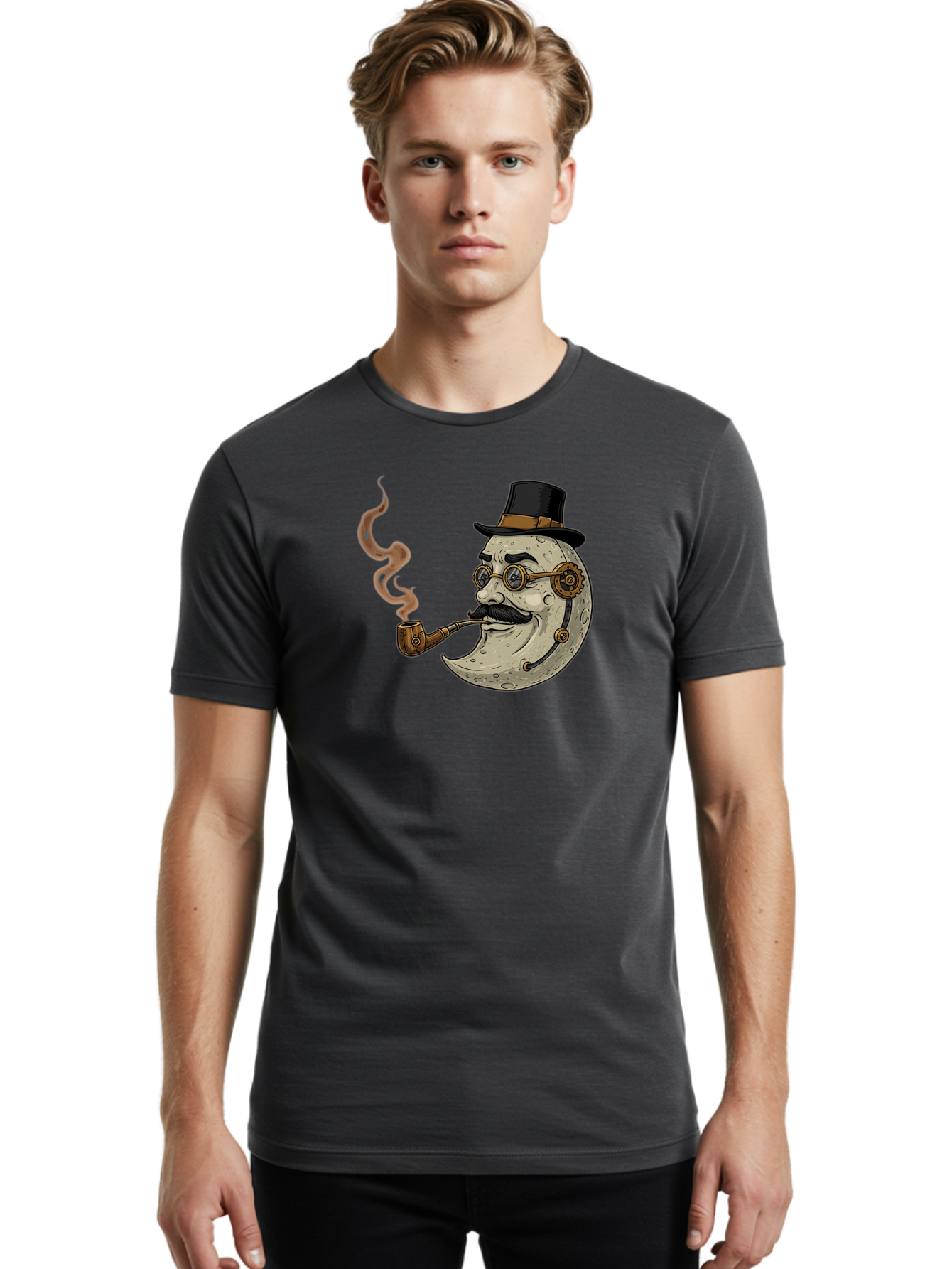Crescent-Moon-Gentleman Men'S Graphic Tee, 100% Cotton, Comfortable Casual Summer Wear, Machine Washable, Vintage Camera, Old Camera, Antique Camera, Black Camera, Classic Photography, Photography Equipment, Nostalgic Device, Film Camera, Bao293