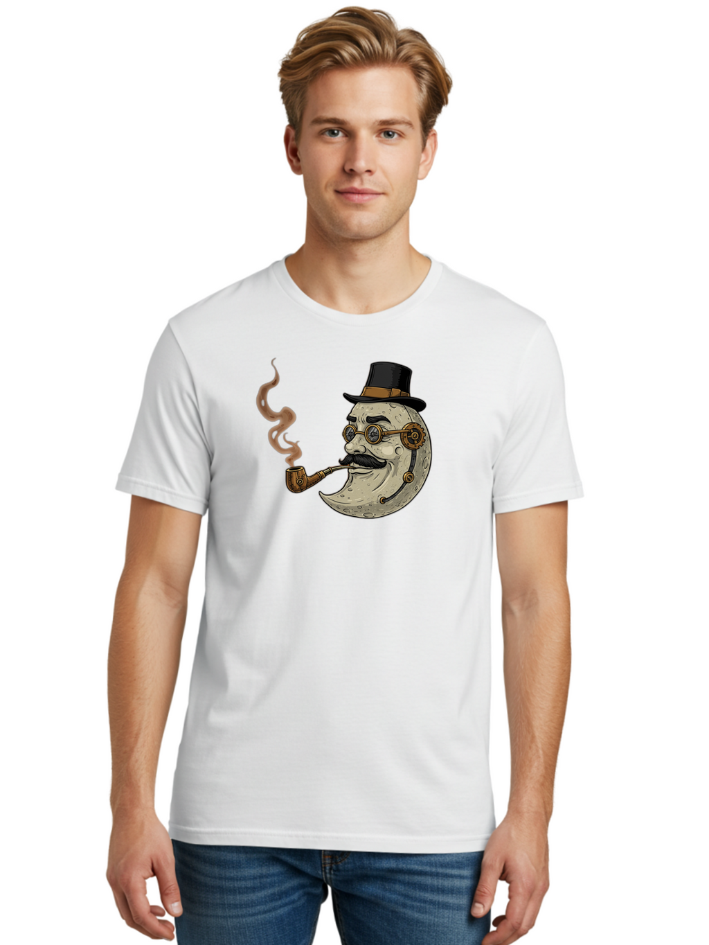 Crescent-Moon-Gentleman Men'S Graphic Tee, 100% Cotton, Comfortable Casual Summer Wear, Machine Washable, Vintage Camera, Old Camera, Antique Camera, Black Camera, Classic Photography, Photography Equipment, Nostalgic Device, Film Camera, Bao293