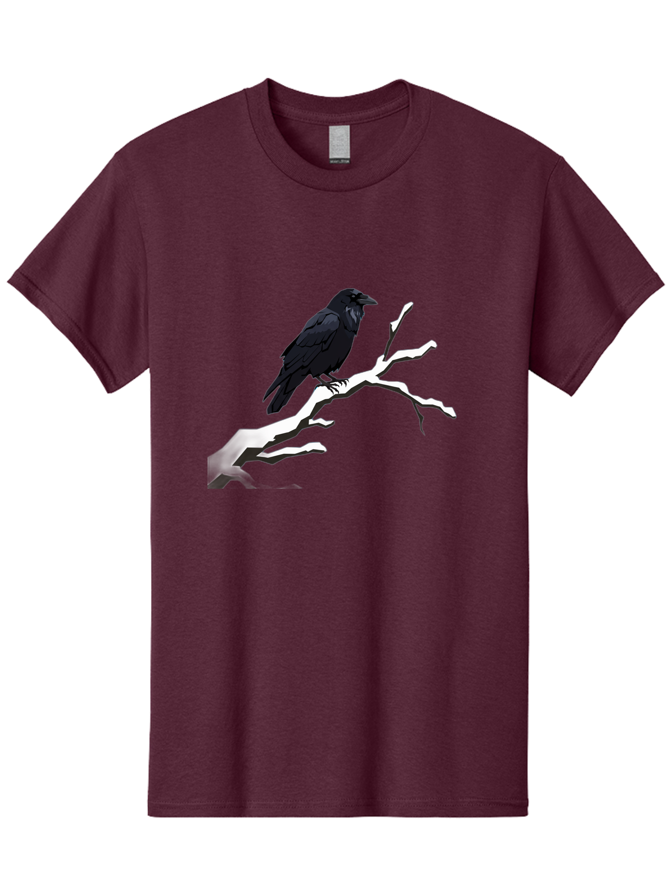 Crow-On-Branch-1 Men'S Graphic Tee, 100% Cotton, Comfortable Casual Summer Wear, Machine Washable, Vintage Camera, Old Camera, Antique Camera, Black Camera, Classic Photography, Photography Equipment, Nostalgic Device, Film Camera, Camera Art Bao295