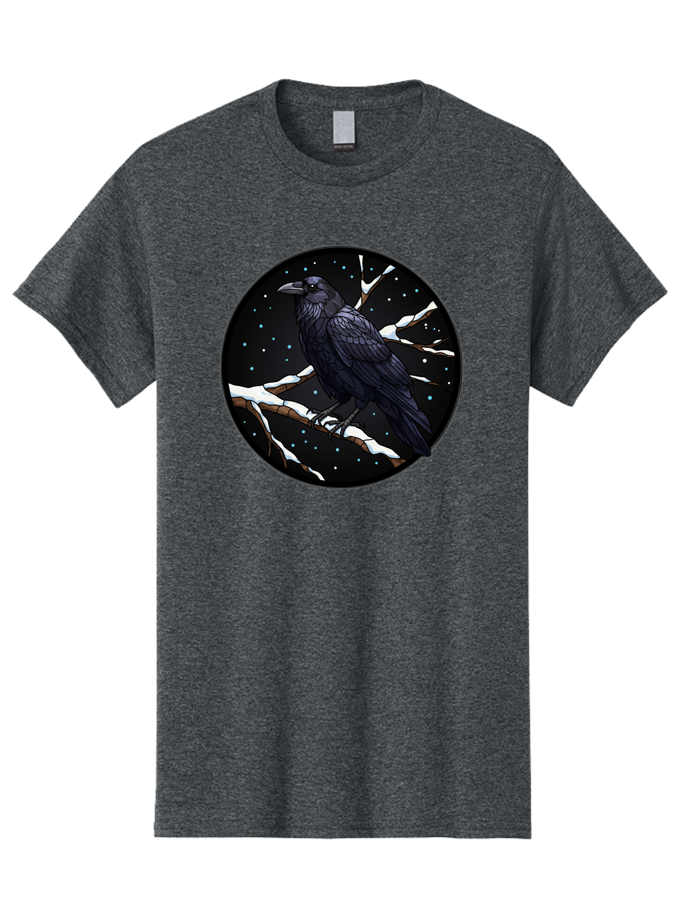 Crow-On-Branch-2 Men'S Graphic Tee, 100% Cotton, Comfortable Casual Summer Wear, Machine Washable, Vintage Camera, Old Camera, Antique Camera, Black Camera, Classic Photography, Photography Equipment, Nostalgic Device, Film Camera, Camera Art Bao296