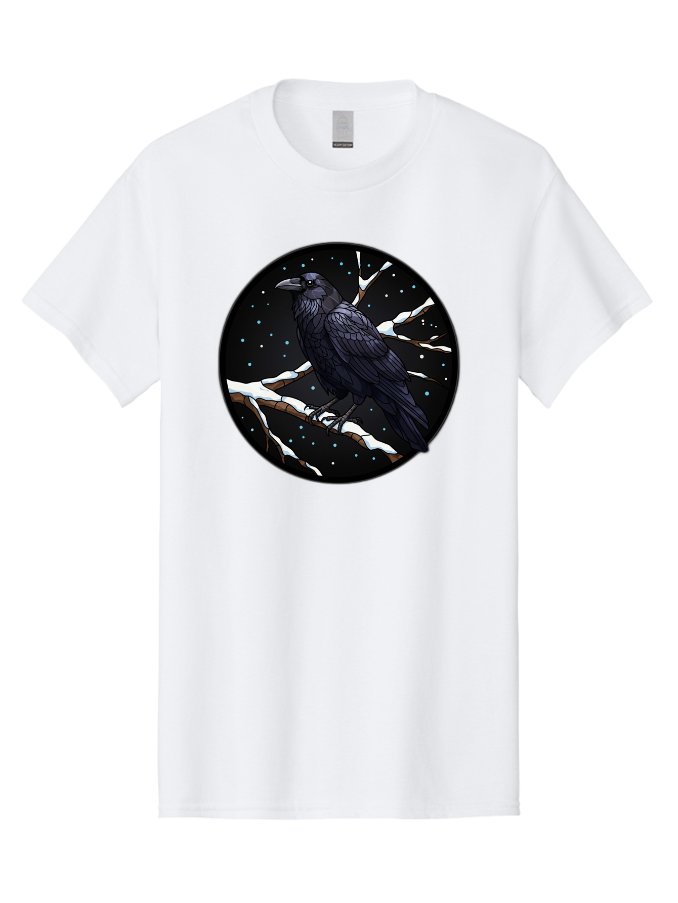 Crow-On-Branch-2 Men'S Graphic Tee, 100% Cotton, Comfortable Casual Summer Wear, Machine Washable, Vintage Camera, Old Camera, Antique Camera, Black Camera, Classic Photography, Photography Equipment, Nostalgic Device, Film Camera, Camera Art Bao296