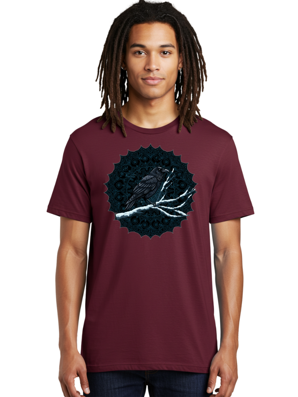 Crow-On-Branch-3 Men'S Graphic Tee, 100% Cotton, Comfortable Casual Summer Wear, Machine Washable, Vintage Camera, Old Camera, Antique Camera, Black Camera, Classic Photography, Photography Equipment, Nostalgic Device, Film Camera, Camera Art Bao297
