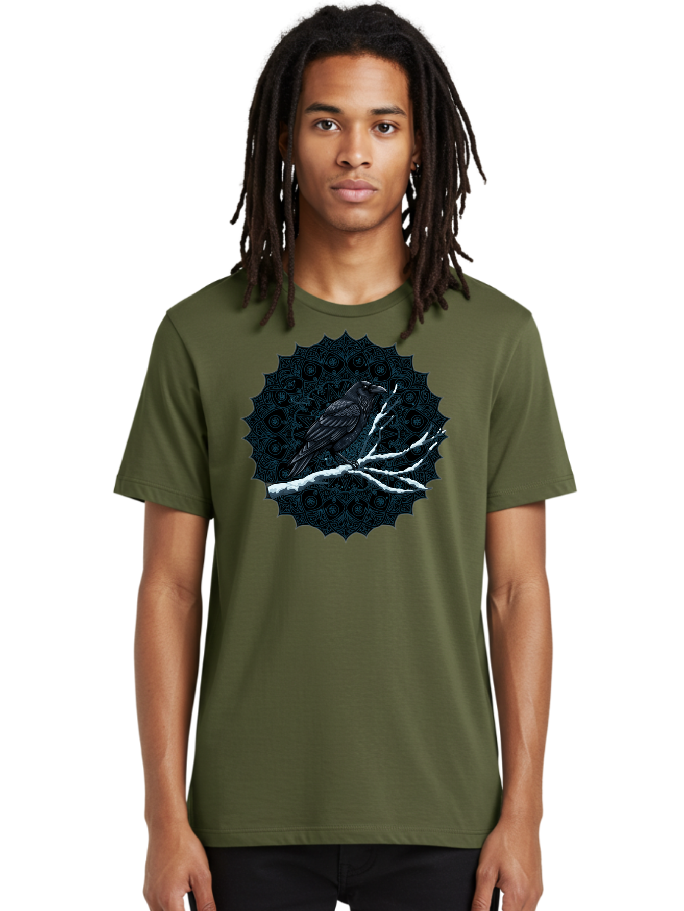 Crow-On-Branch-3 Men'S Graphic Tee, 100% Cotton, Comfortable Casual Summer Wear, Machine Washable, Vintage Camera, Old Camera, Antique Camera, Black Camera, Classic Photography, Photography Equipment, Nostalgic Device, Film Camera, Camera Art Bao297